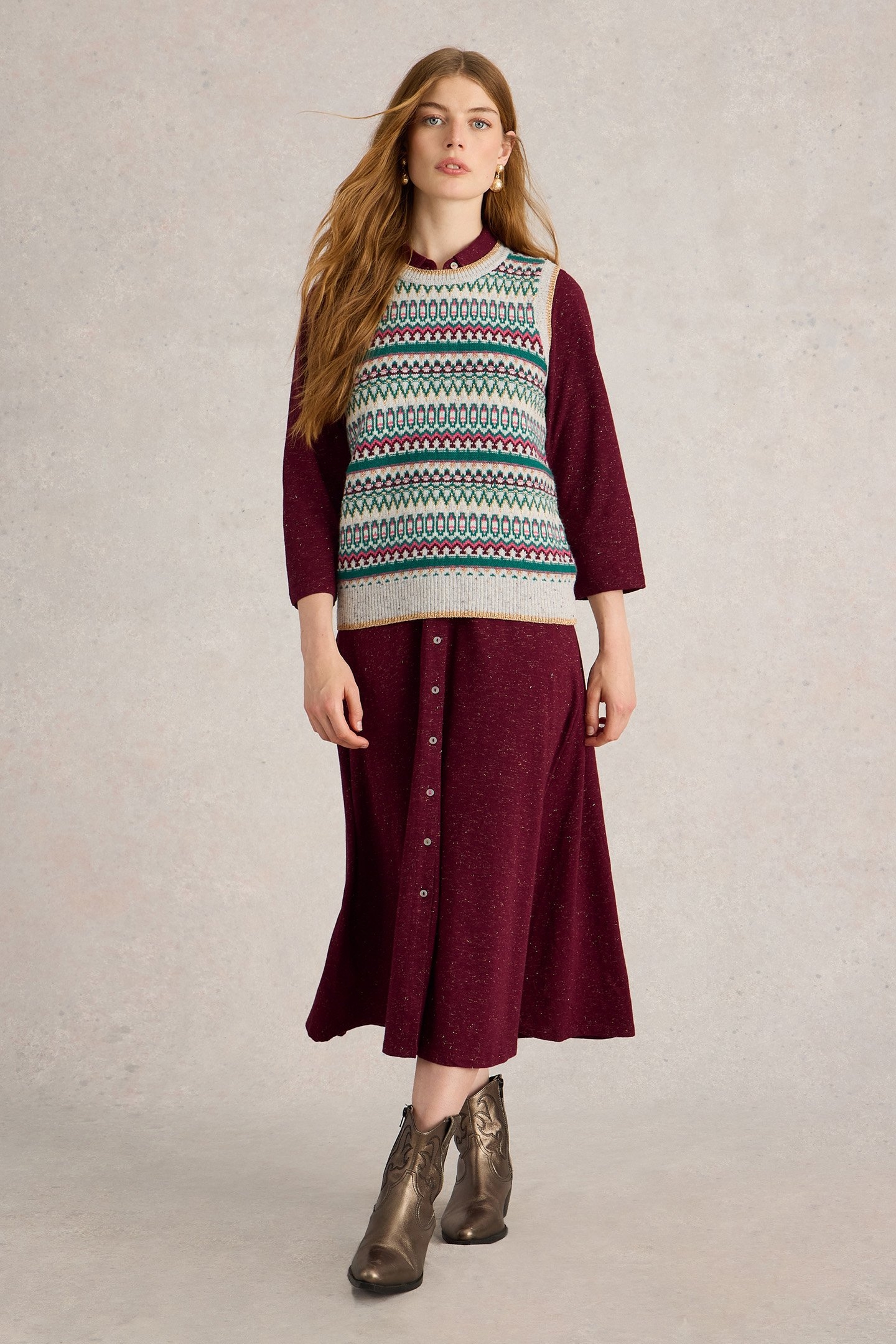 RUA SPARKLE JERSEY DRESS DARK PLUM 3