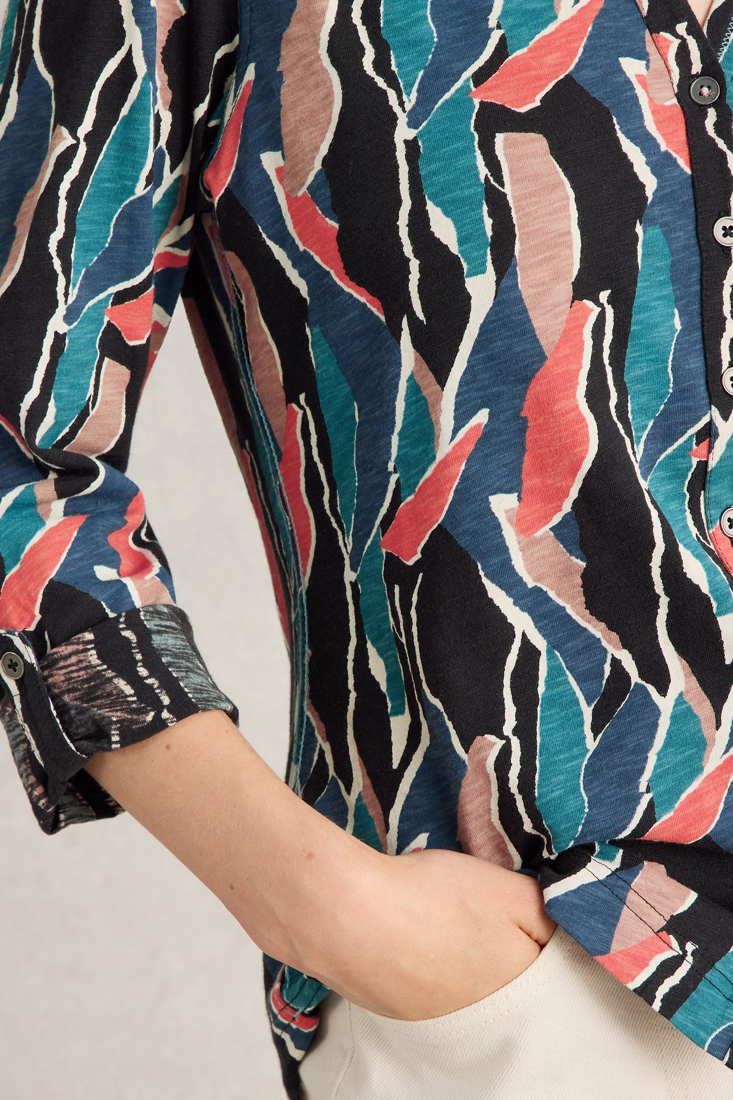 ANNIE JERSEY SHIRT NAVY PRINT 5