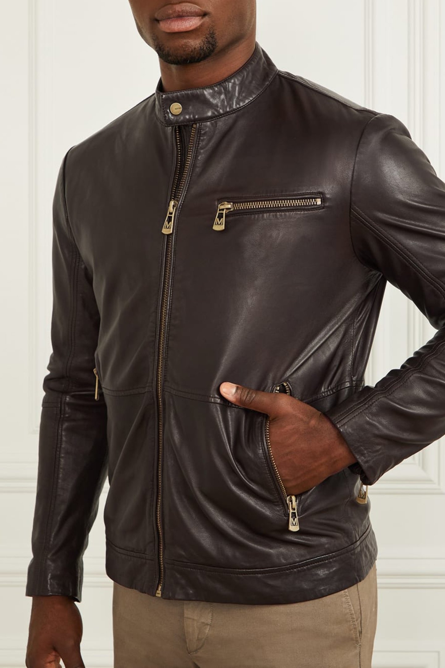 REAL LEATHER JACKET CHOCOLATE BROWNIE 5