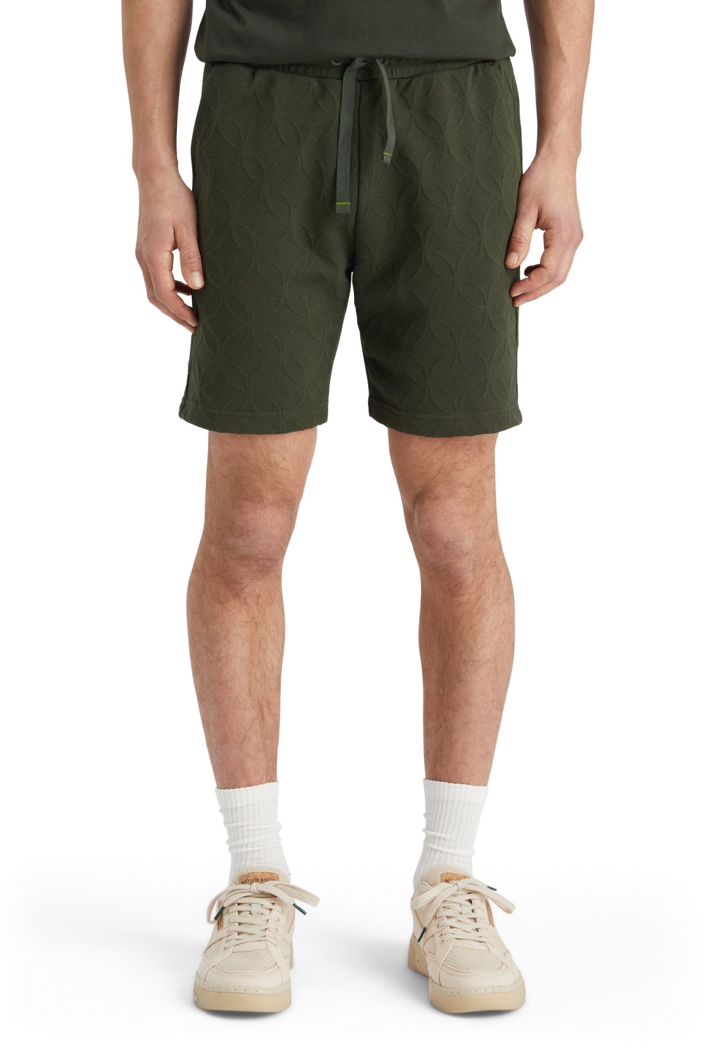 JACQUARD TERRY SWEATSHORTS HERITAGE GREEN 1