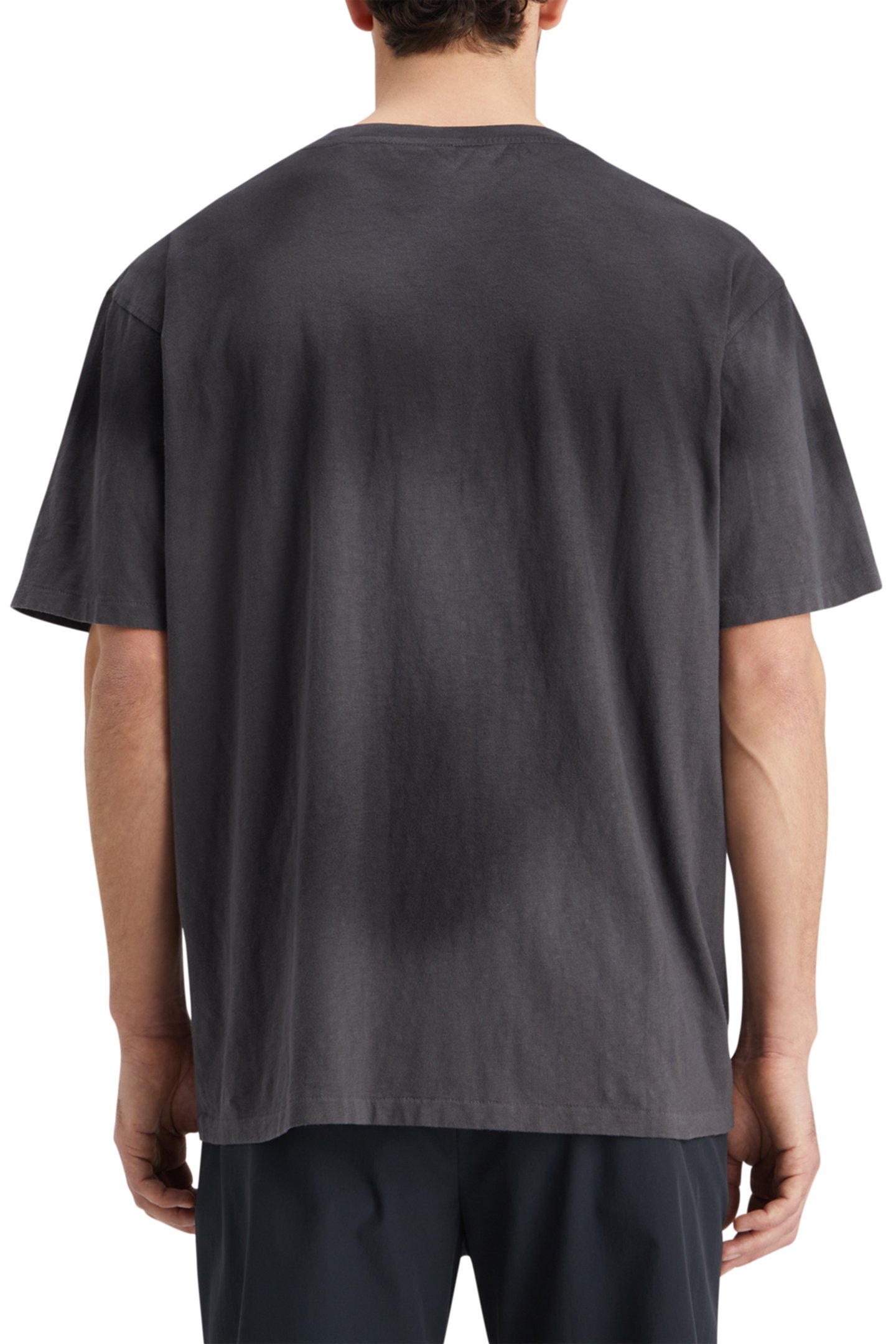 LOOSE FIT IRREGULAR DYED ARTWORK T-SHIRT MOODY GREY 2