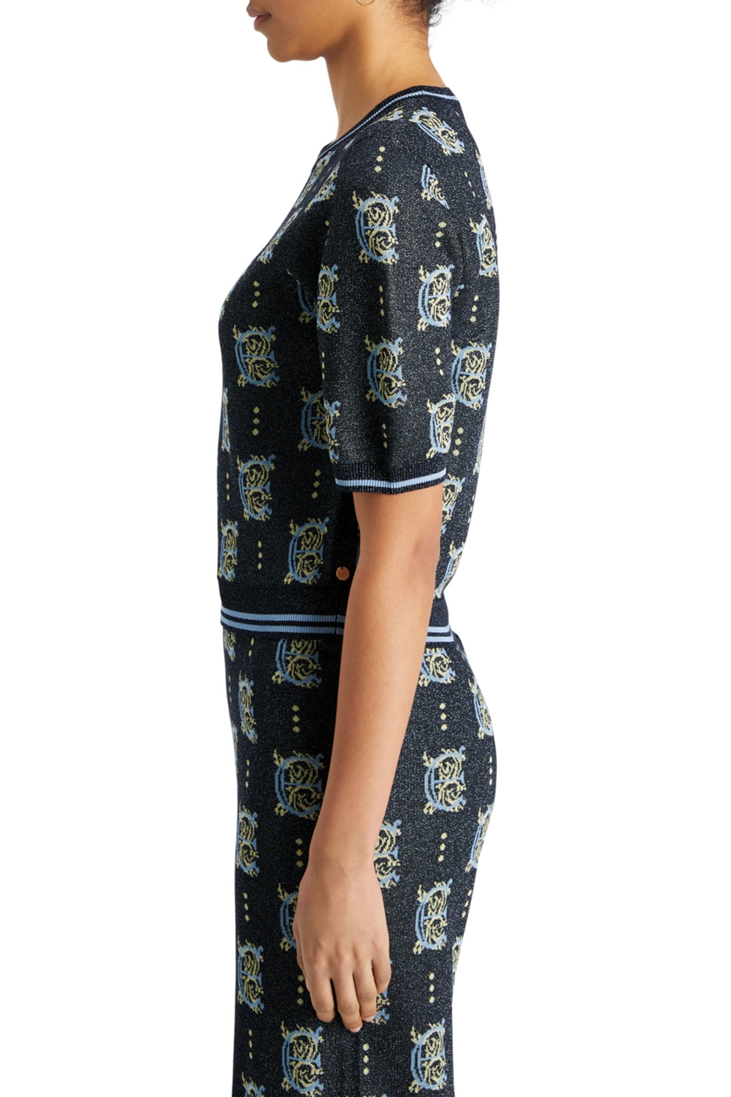 JACQUARD CROPPED PULLOVER NIGHT 7