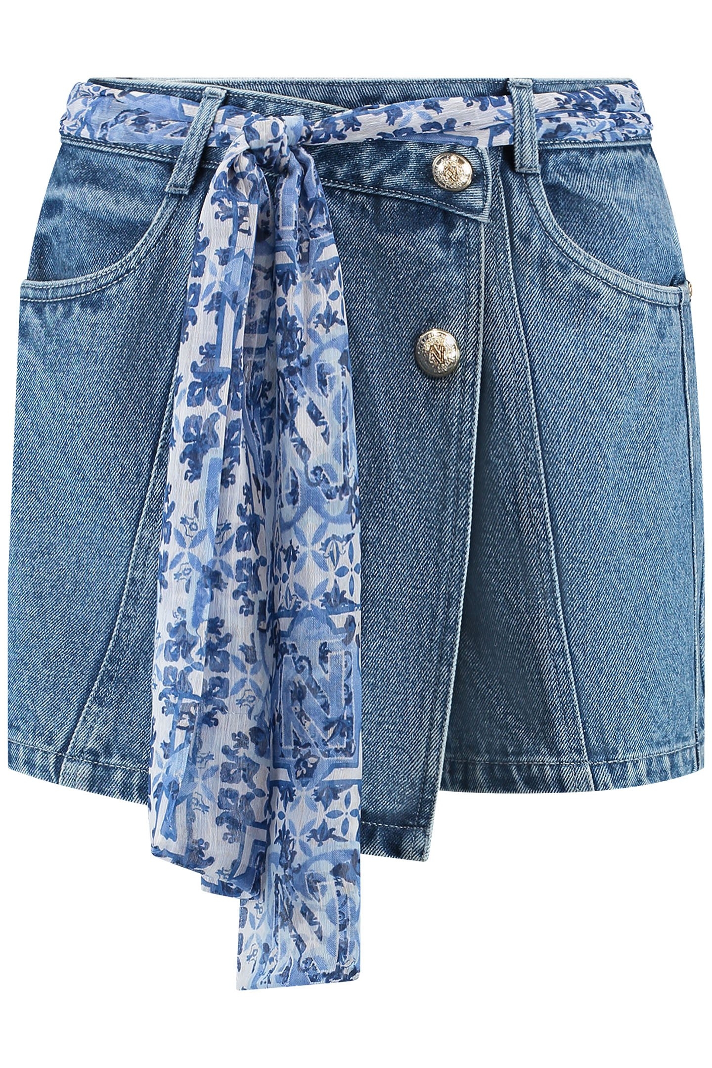 DARIEN SKORT MID BLUE DENIM 1