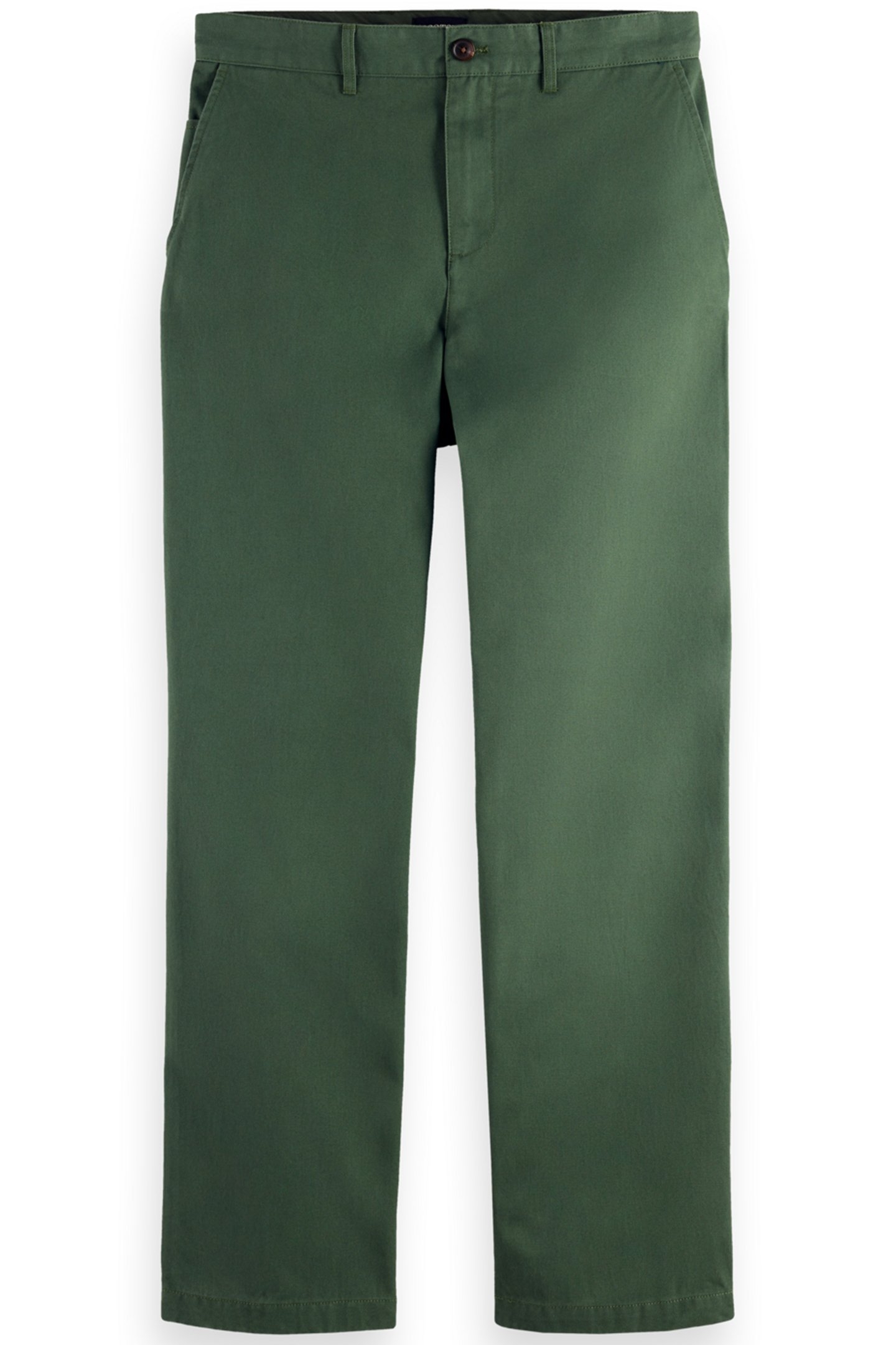 STRAIGHT FIT COTTON TWILL CHINO ALPINE GREEN 1