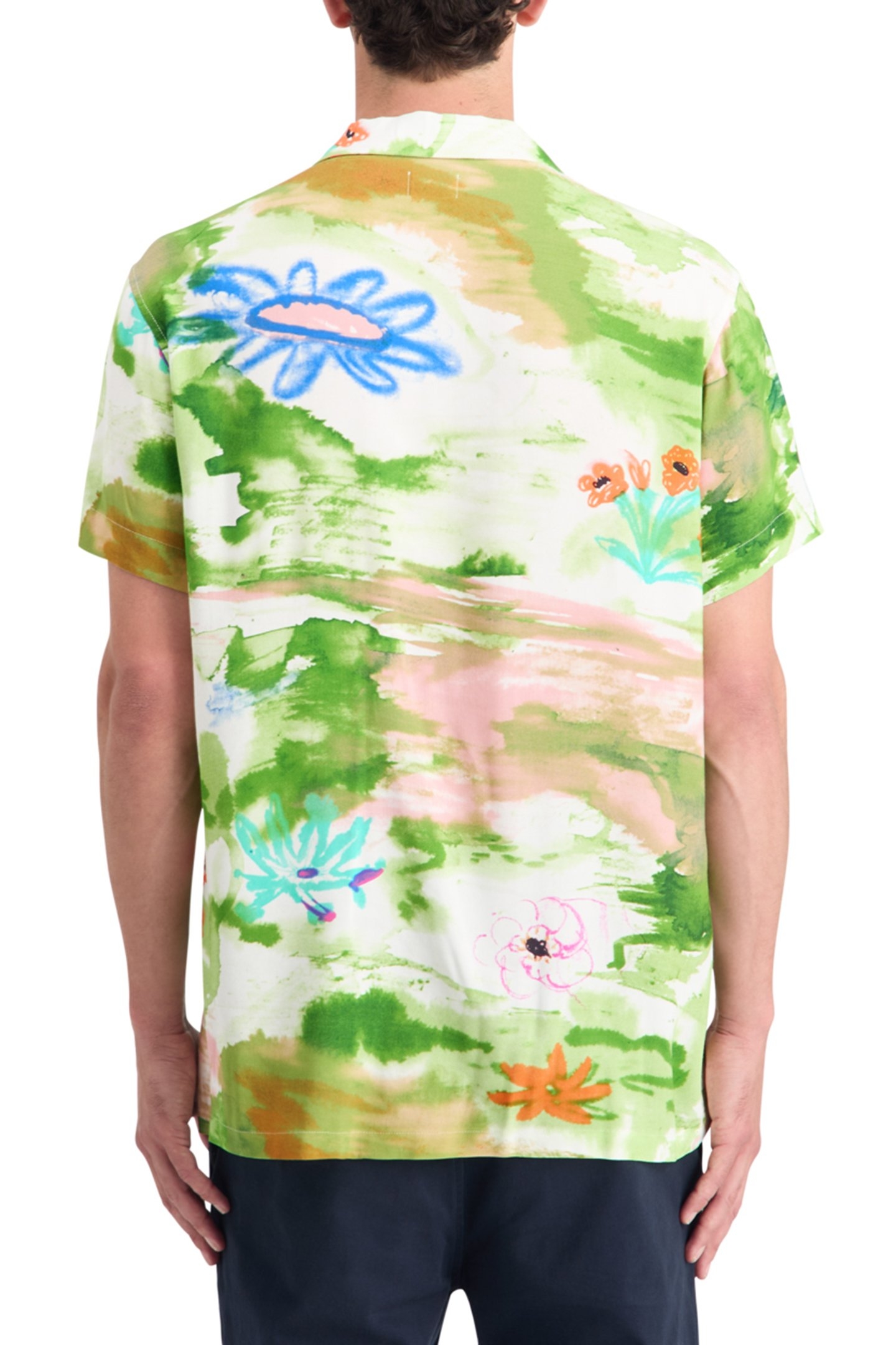 REGULAR FIT ECOVERO AOP SHIRT LAKE FLOWER AOP 2