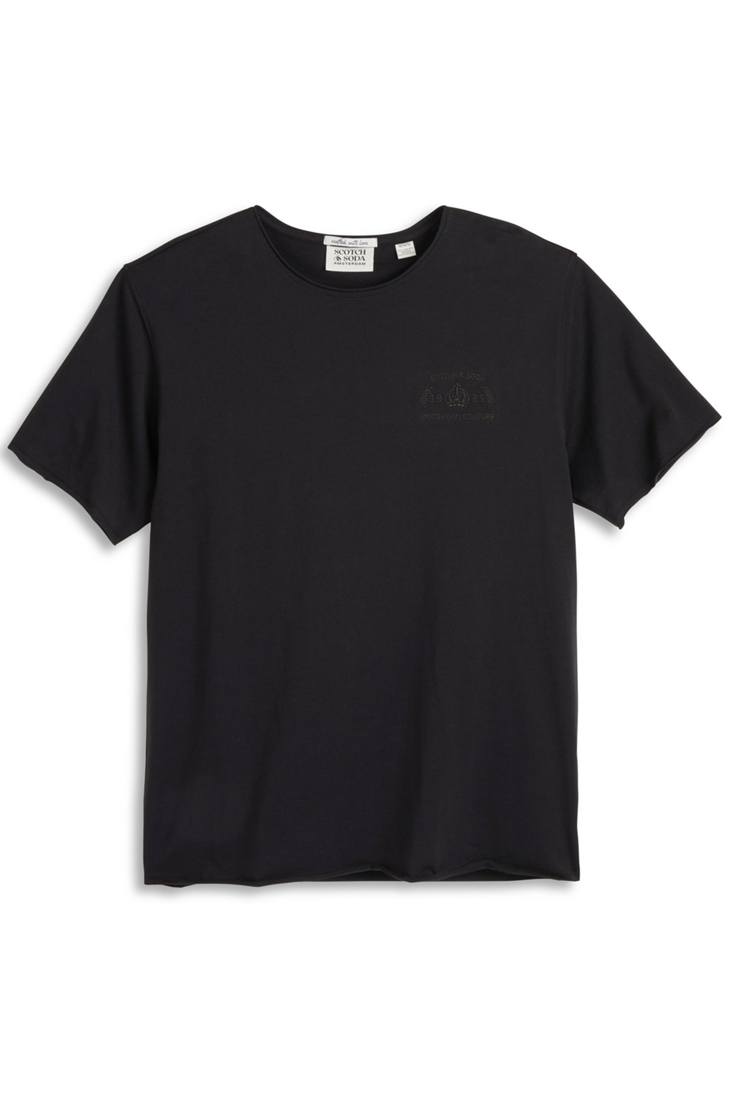 SS ROLL NECK TEE BLACK GREY 1