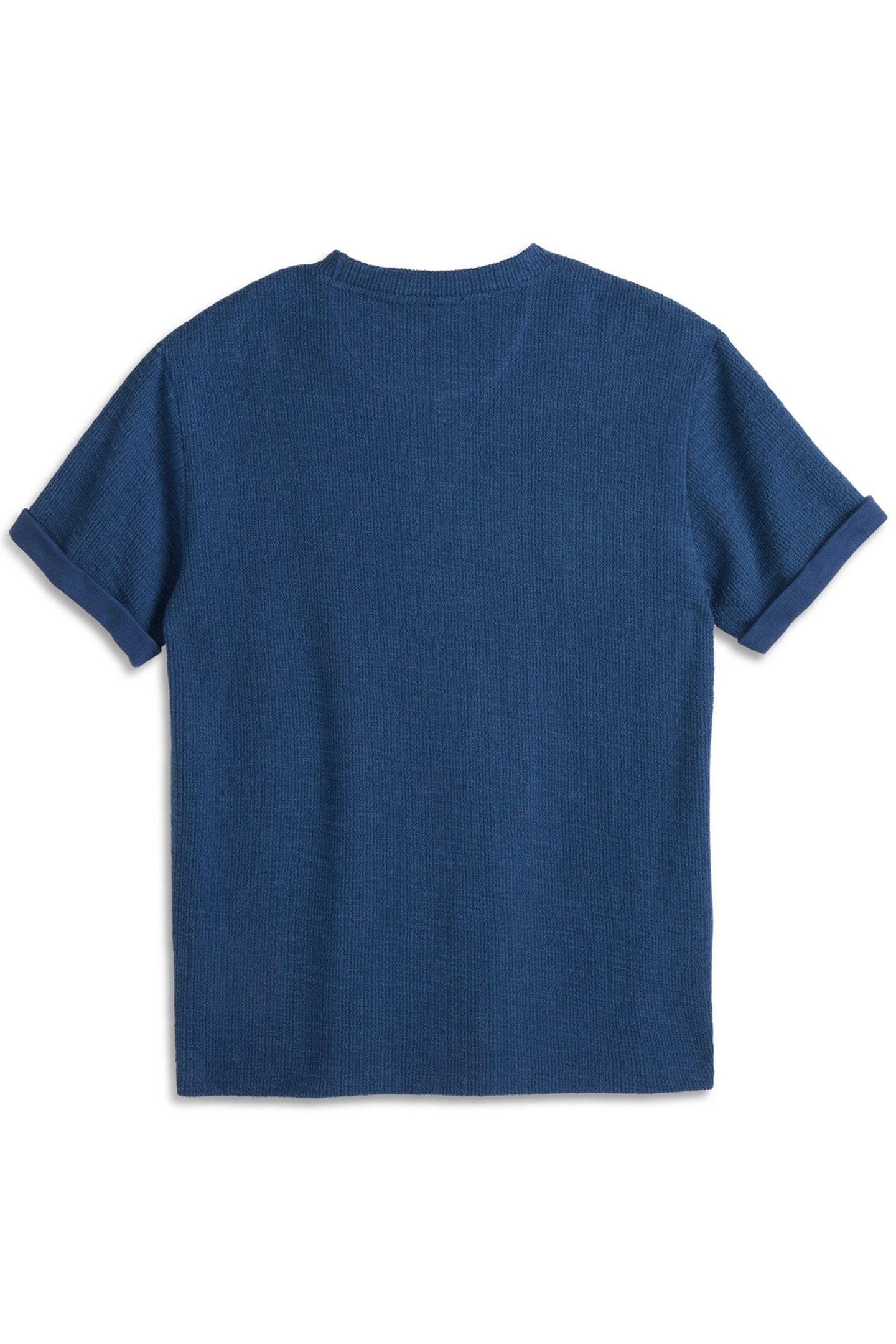 TEXTURE SLUB INTERLOCK CREW DARK OBSIDIAN 2