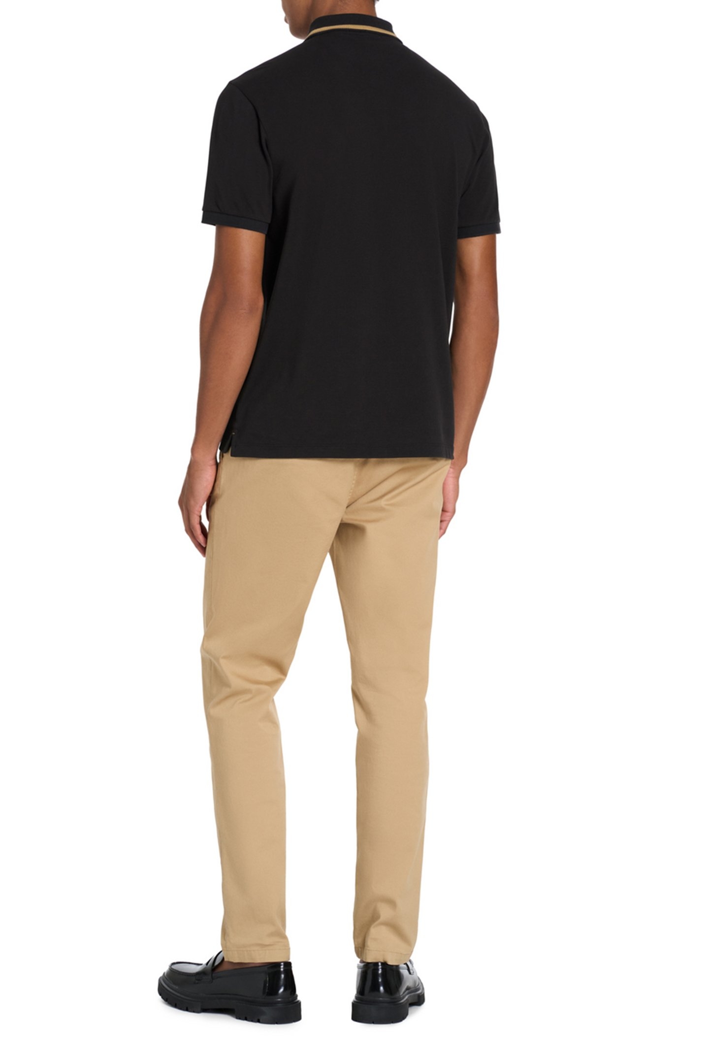 PIQUE SS POLO BLACK GREY 2