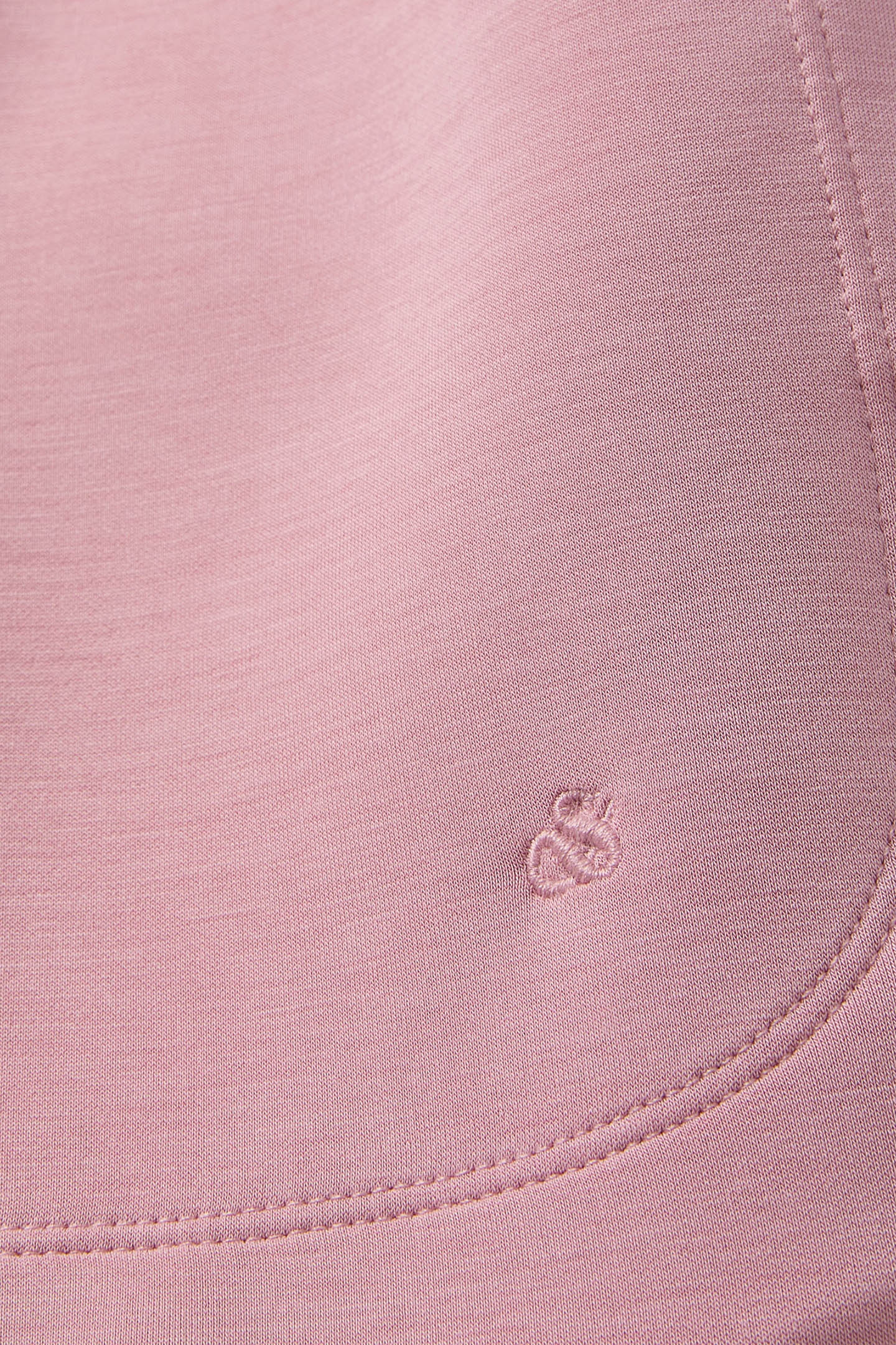 CURVED HEM DRAWSTRING SHORTS DUSTY ROSE 6