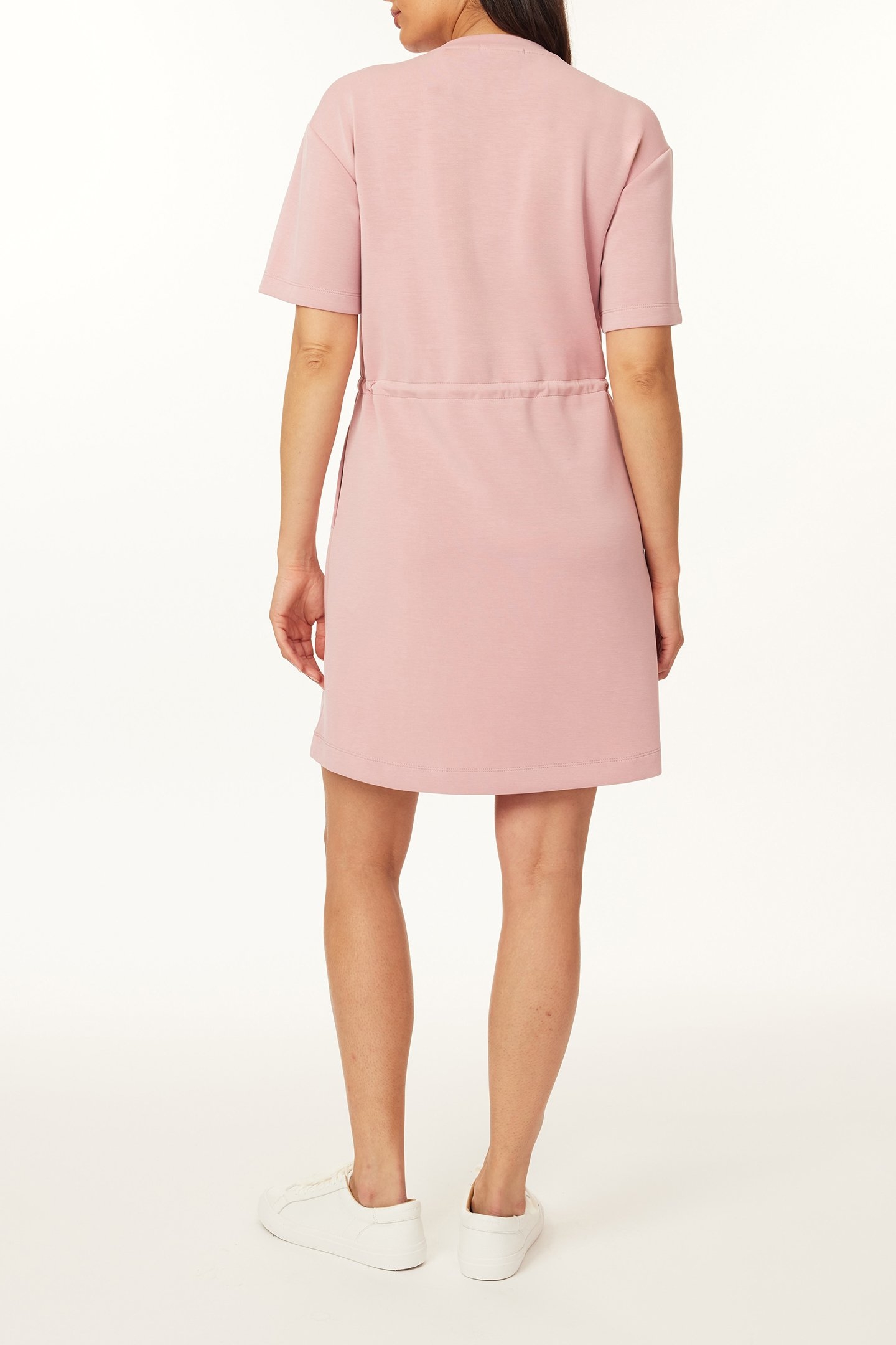 DRAWSTRING TEE DRESS DUSTY ROSE 2