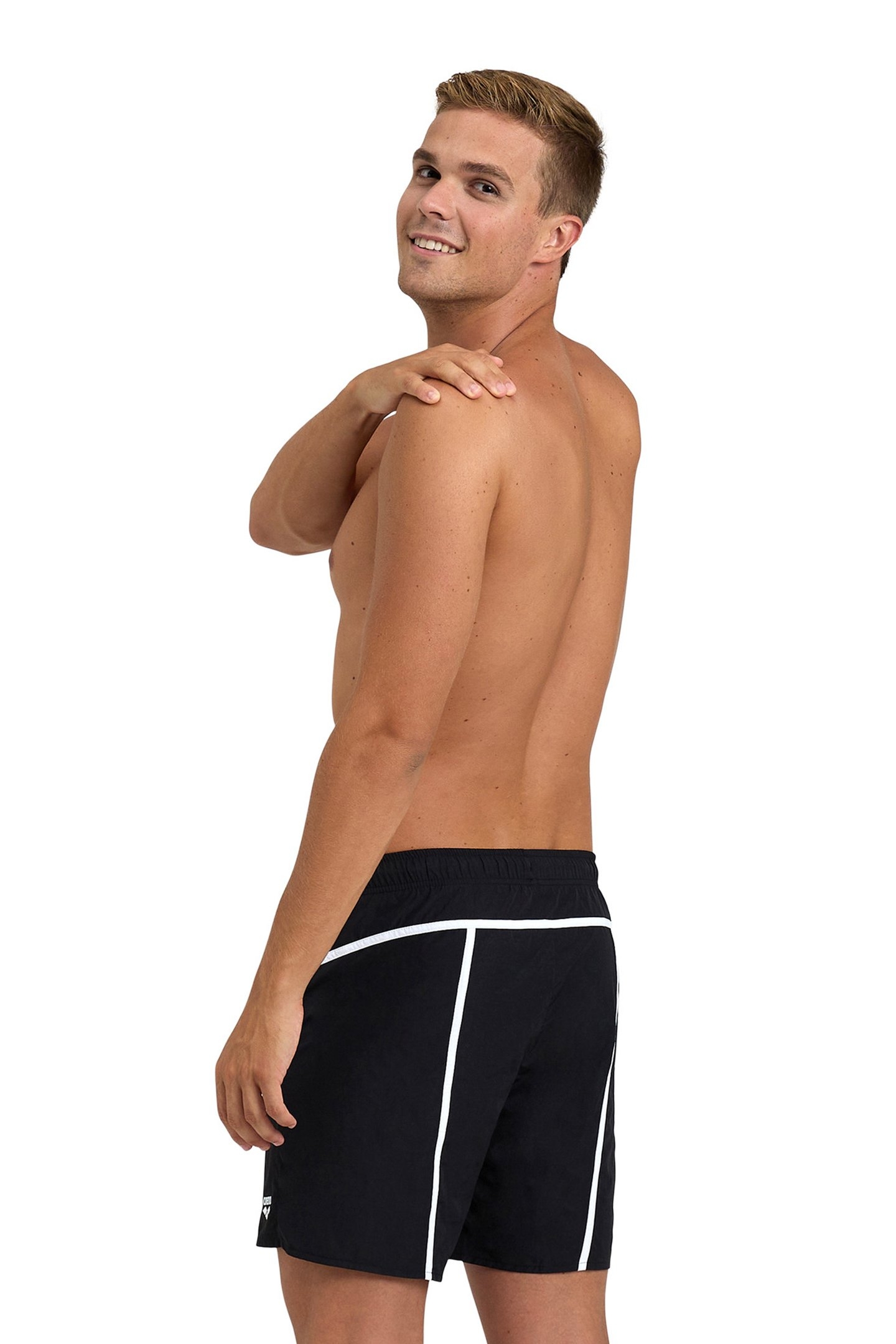 MEN'S ARENA PRO_FILE BEACH BOXER BLACK-WHITE 2