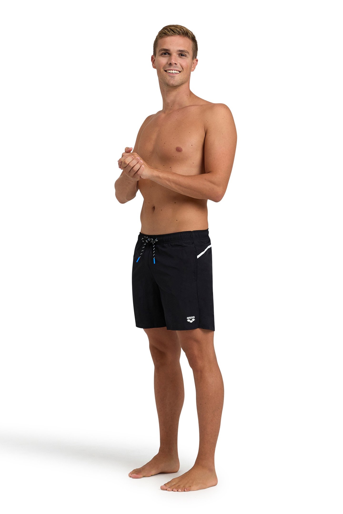 MEN'S ARENA PRO_FILE BEACH BOXER BLACK-WHITE 3
