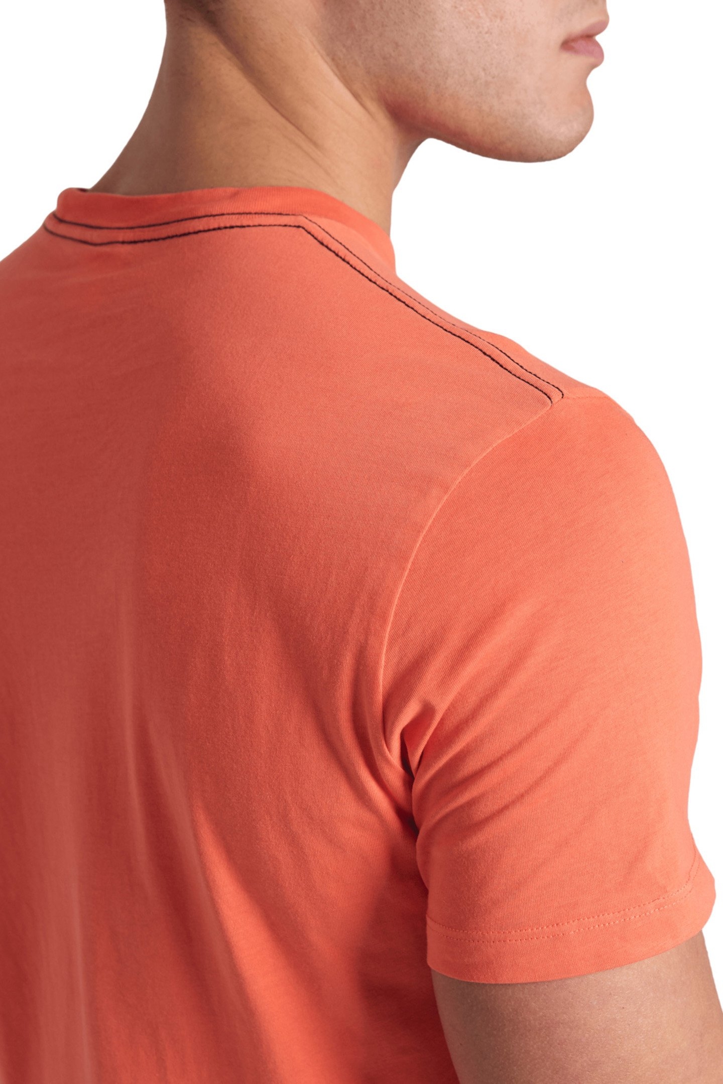 MEN'S T-SHIRT SOLID COTTON CALYPSO CORAL-MONOGRAM SP 5