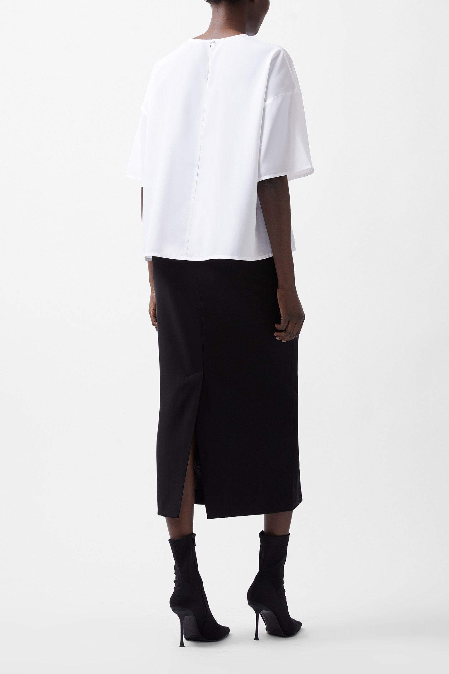 CAPRIANA CREPE TOP LINEN WHITE 3