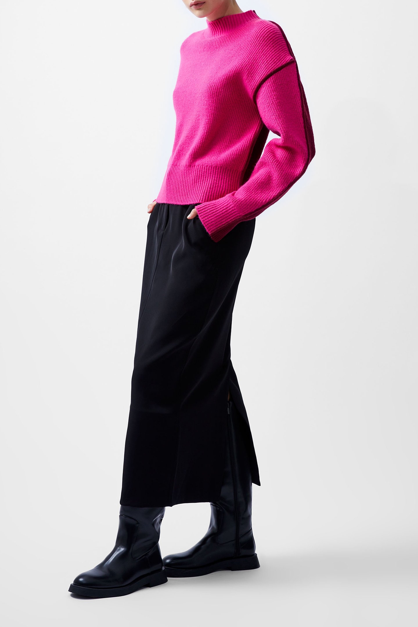 LORENA LS HIGH NK JUMPER LUMINOUS PINK/BAKED 3