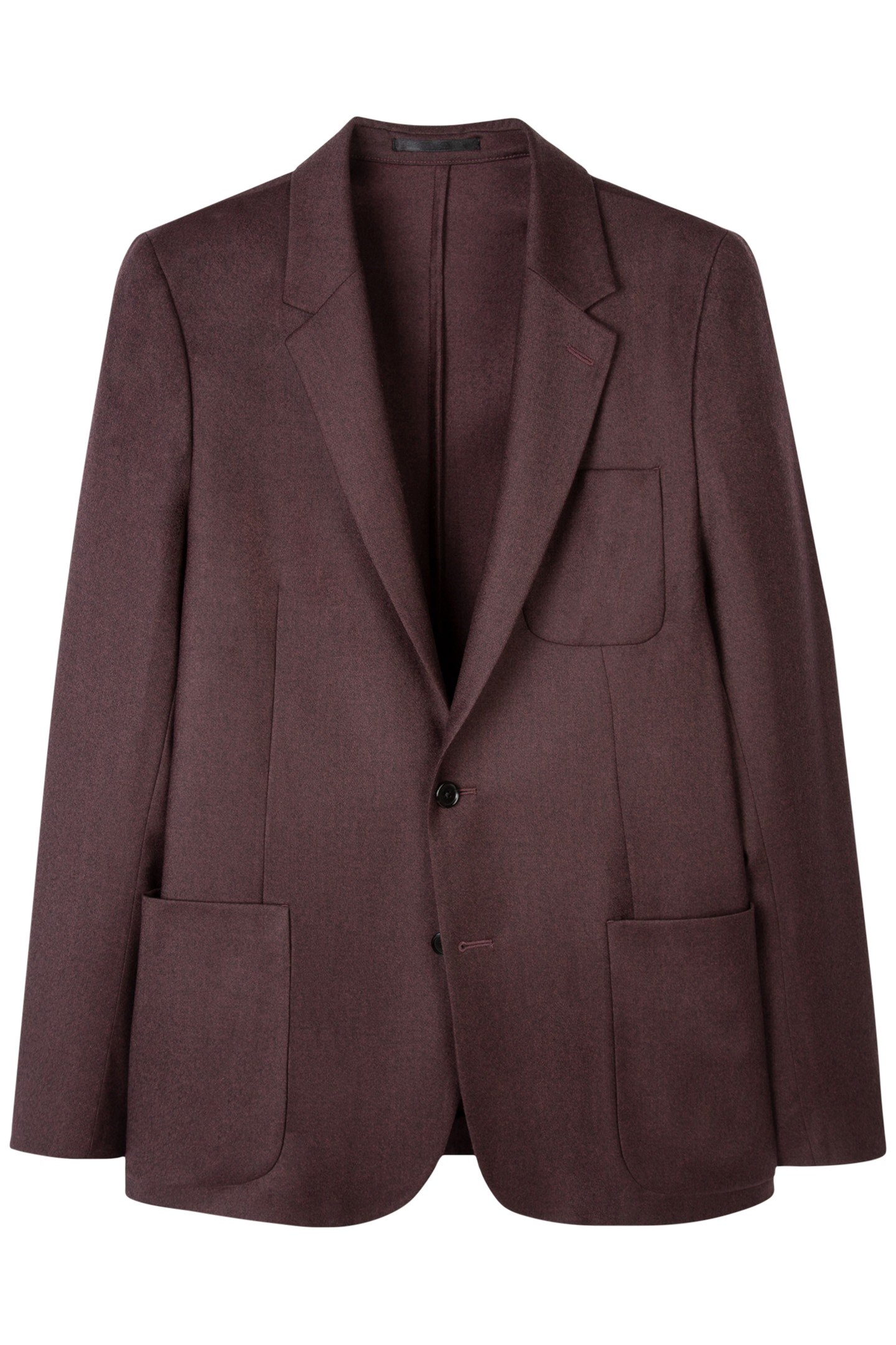 2 BUTTON PATCH POCKET JACKET VERY DARK RED 4