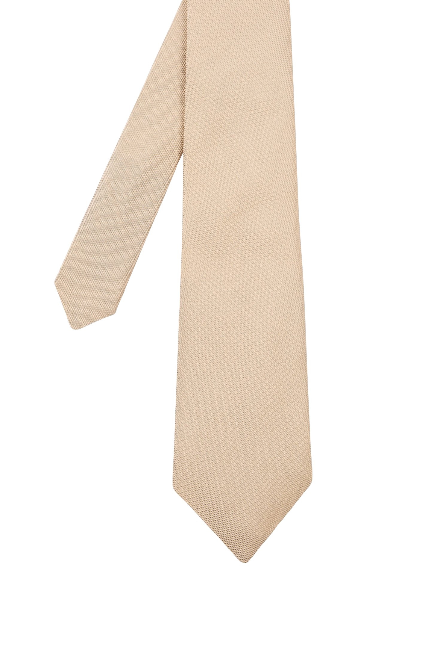 TIE PLAIN SILK CREAM 1