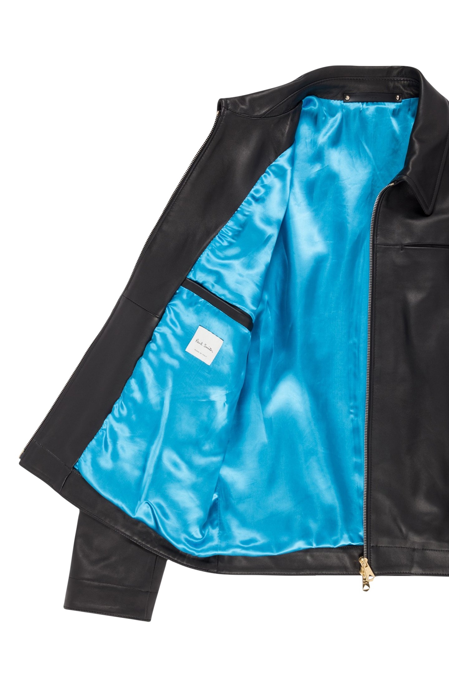 LEATHER ZIP FRONT JACKET BLACK 5