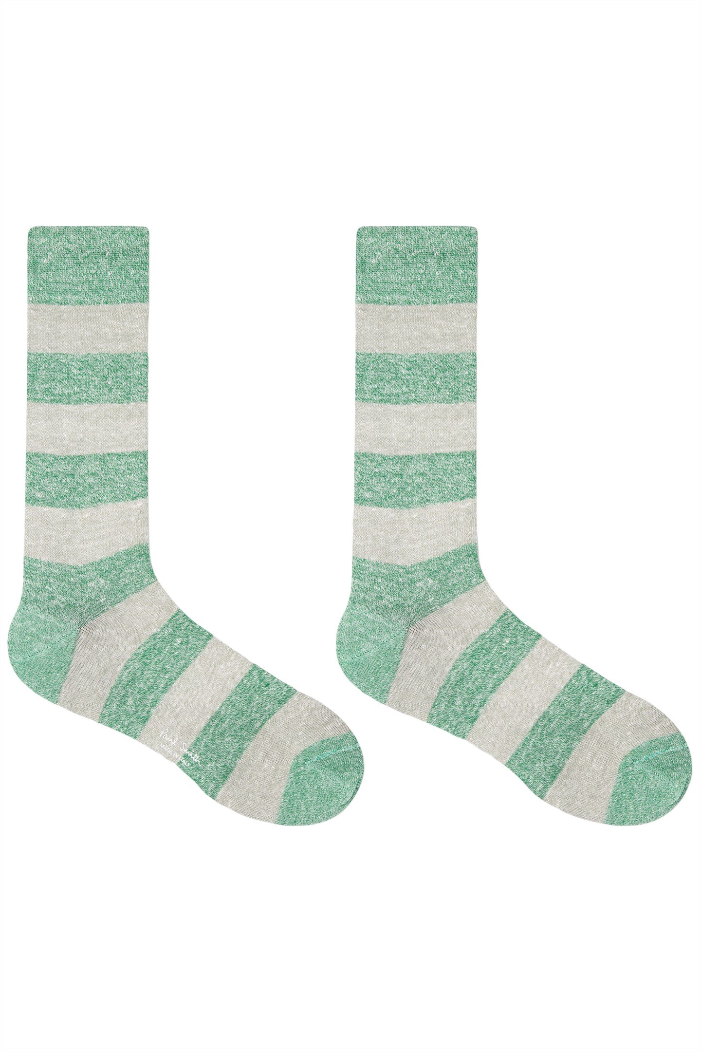 MEN SOCK BARRY LINEN BOTTLE GREEN 2