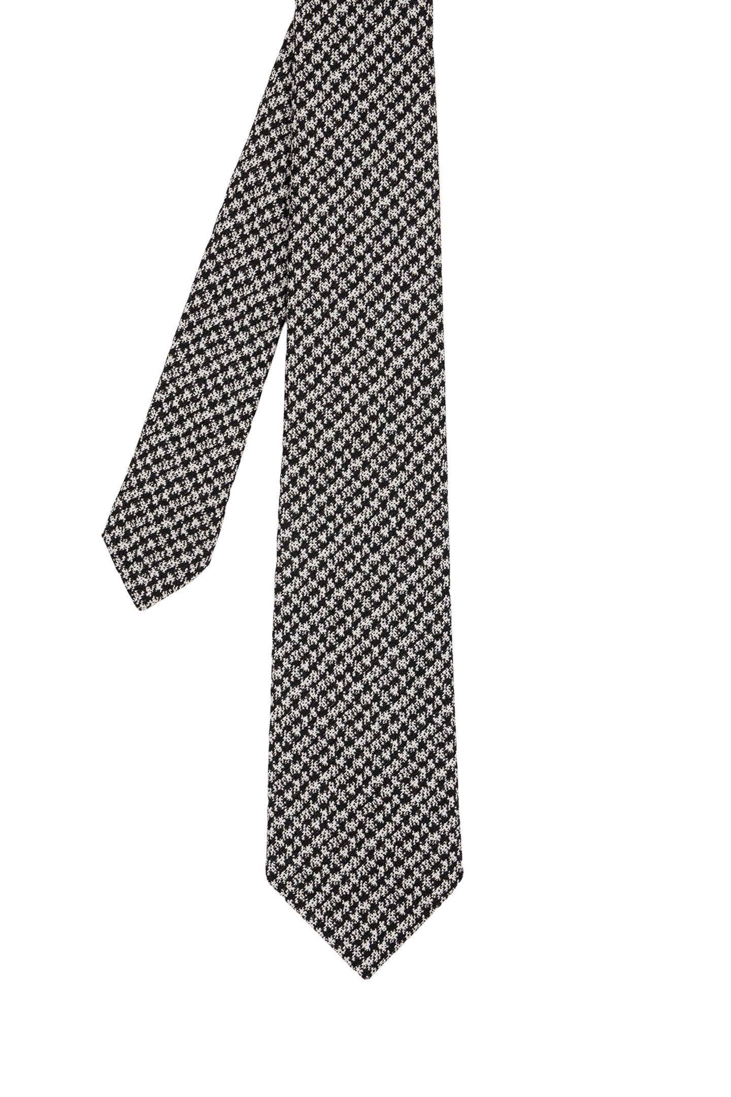 MEN TIE CHECK BLACK 1