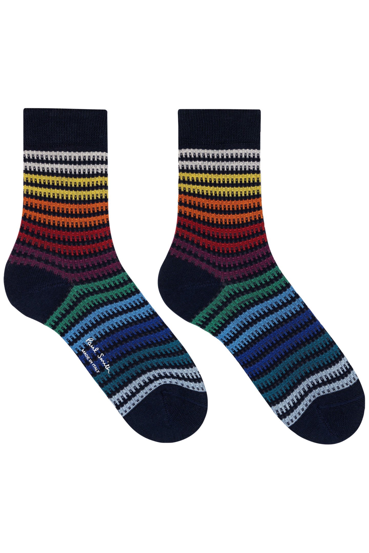 SOCK CARLA STRIPE NAVY 2