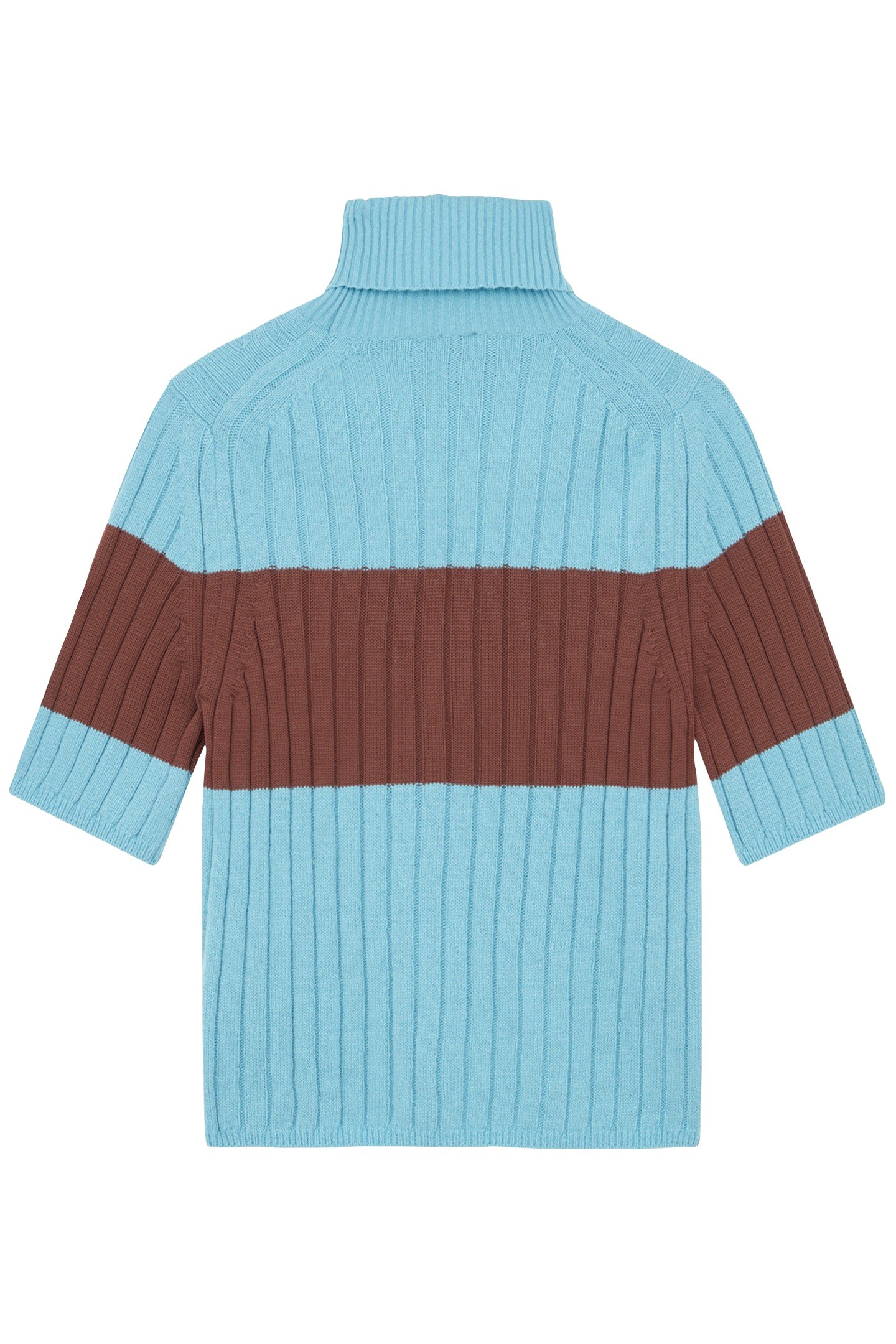 KNITTED SS SWEATER ROLL NECK GREYISH BLUE 2