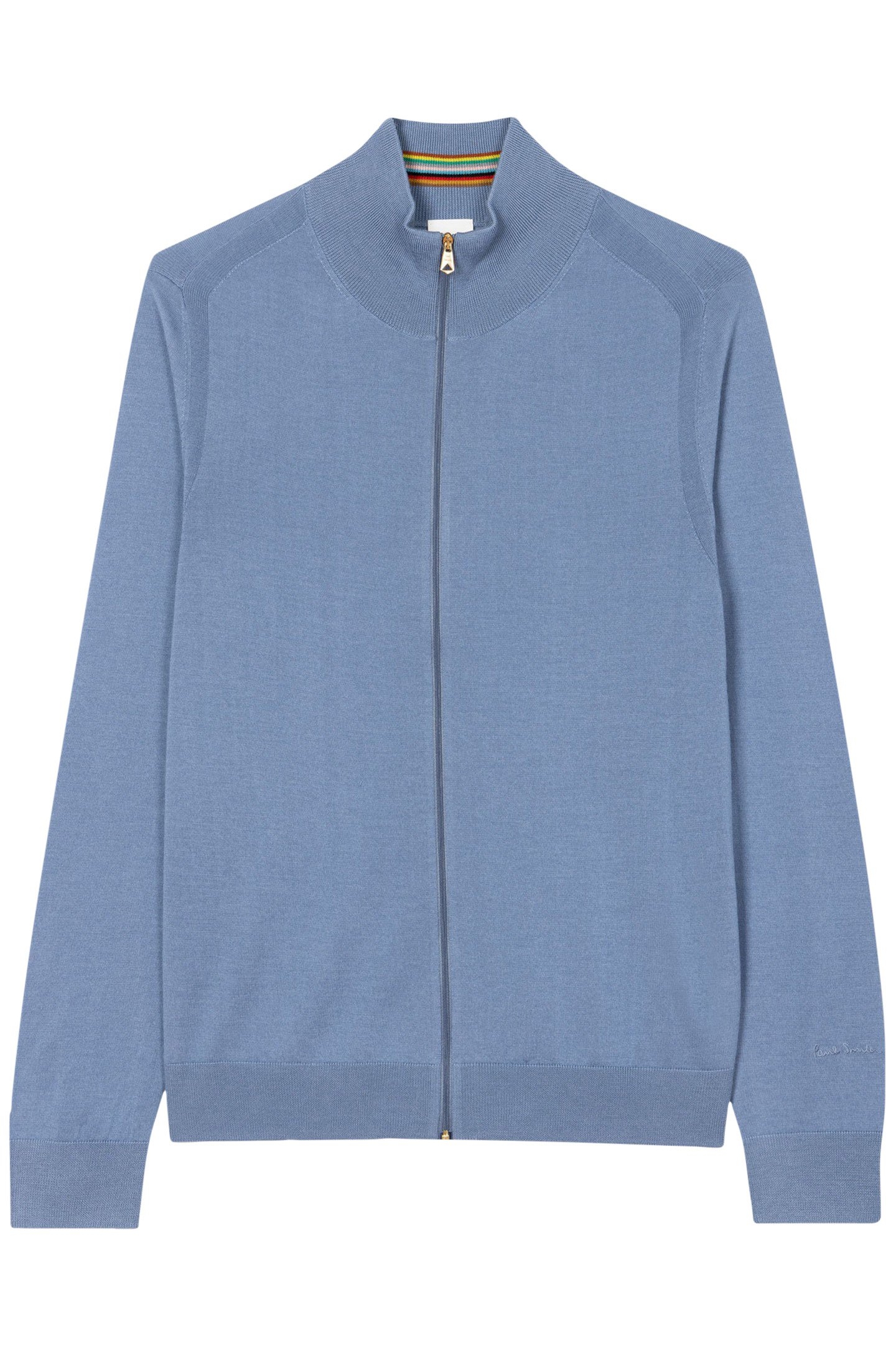 MENS CARDIGAN ZIP THRU GREYISH BLUE 1