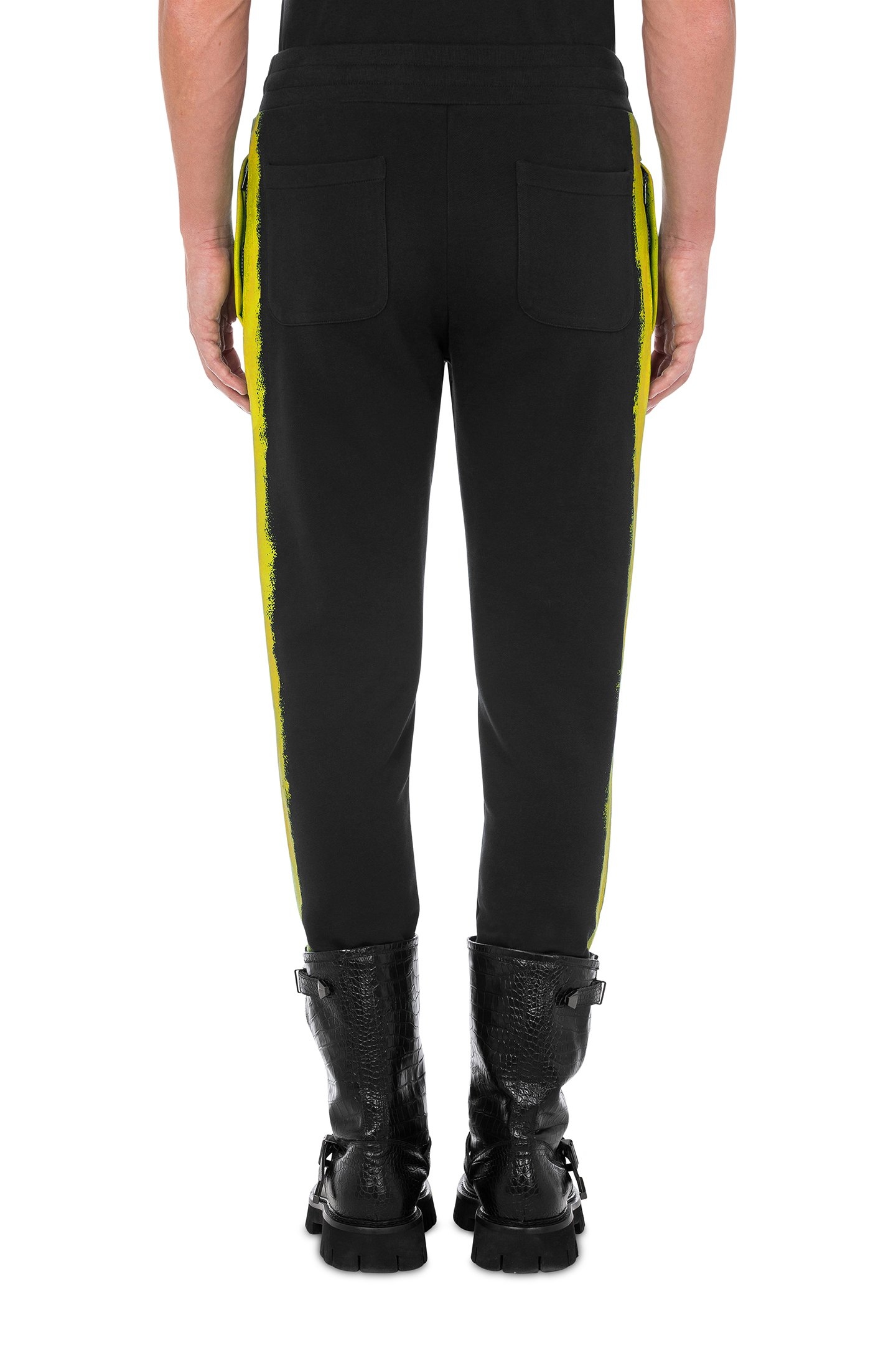 MOSCHINO PAINT ORGANIC FLEECE JOGGING BLACK 2