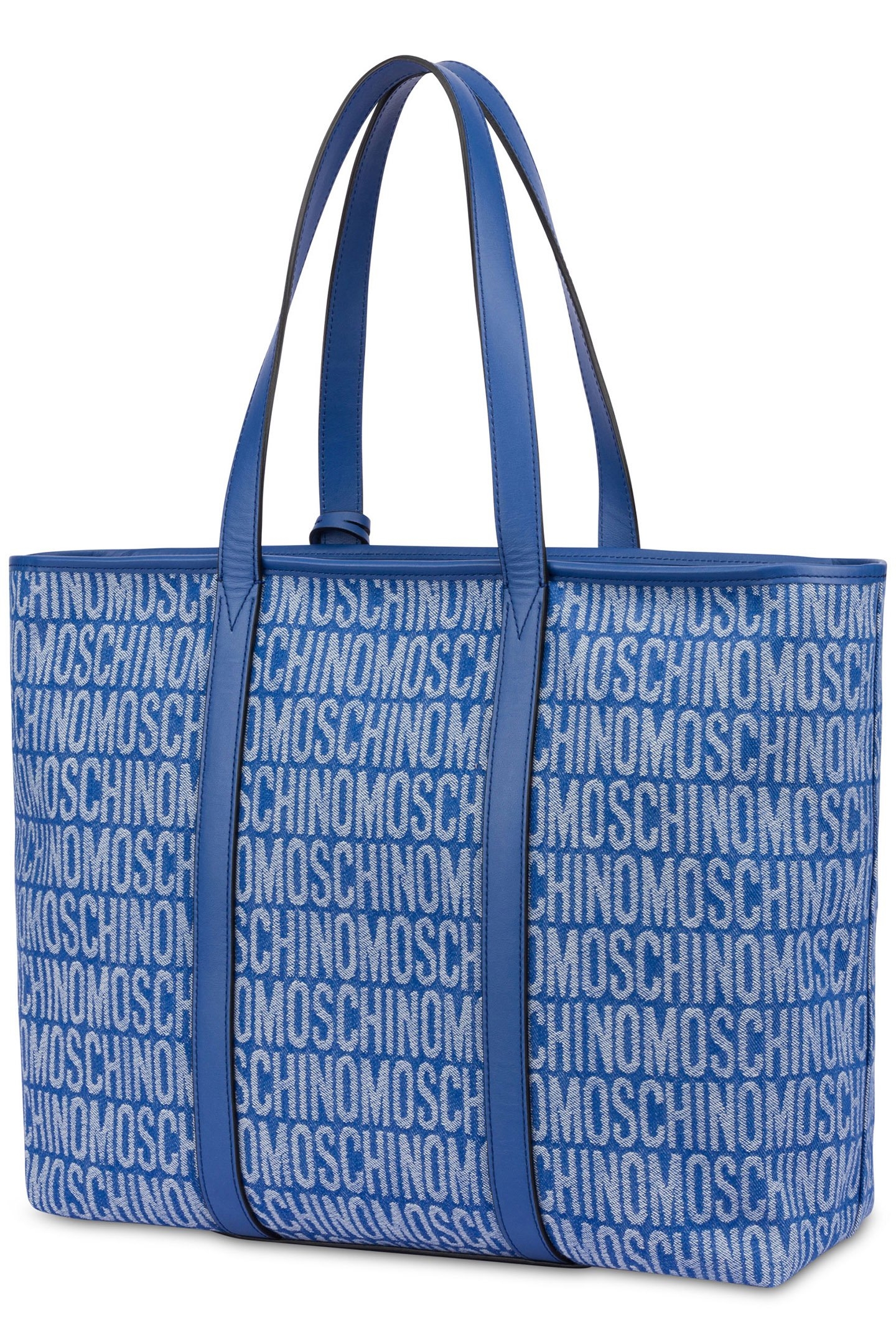 ALLOVER LOGO DENIM SHOPPER BLUE 2