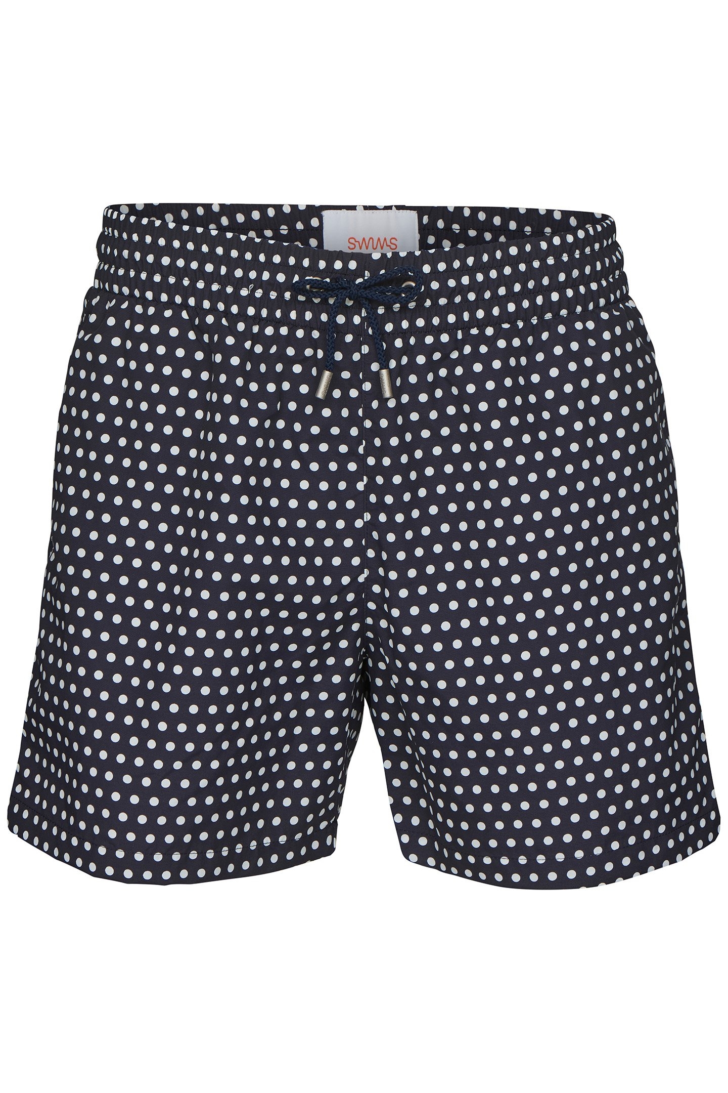 THE PRINTED SWIM SHORTS NAVY/WHITE DOTS 1