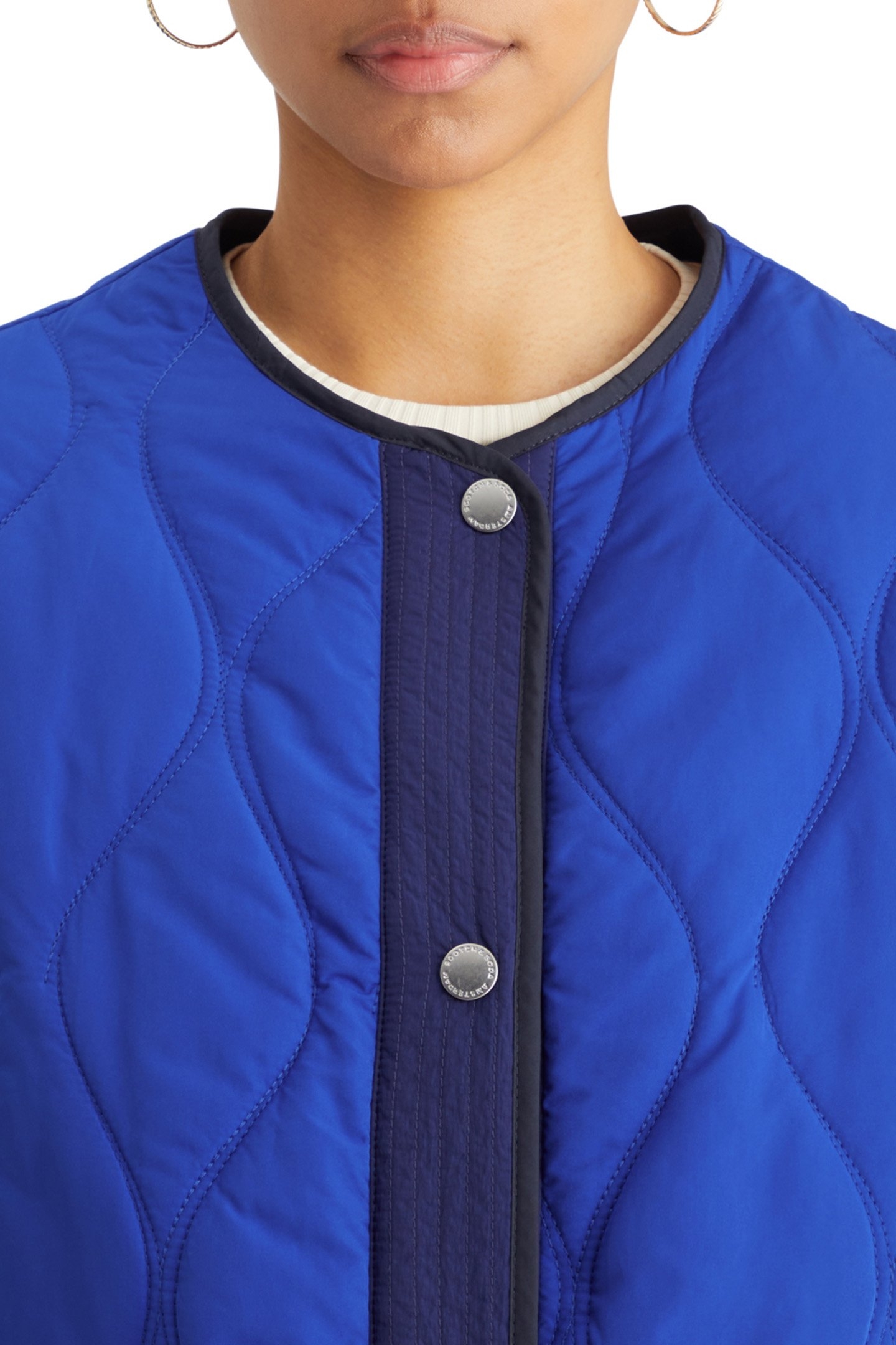 OVERSIZED ONION QUILT LINER JACKET ELECTRIC BLUE 7