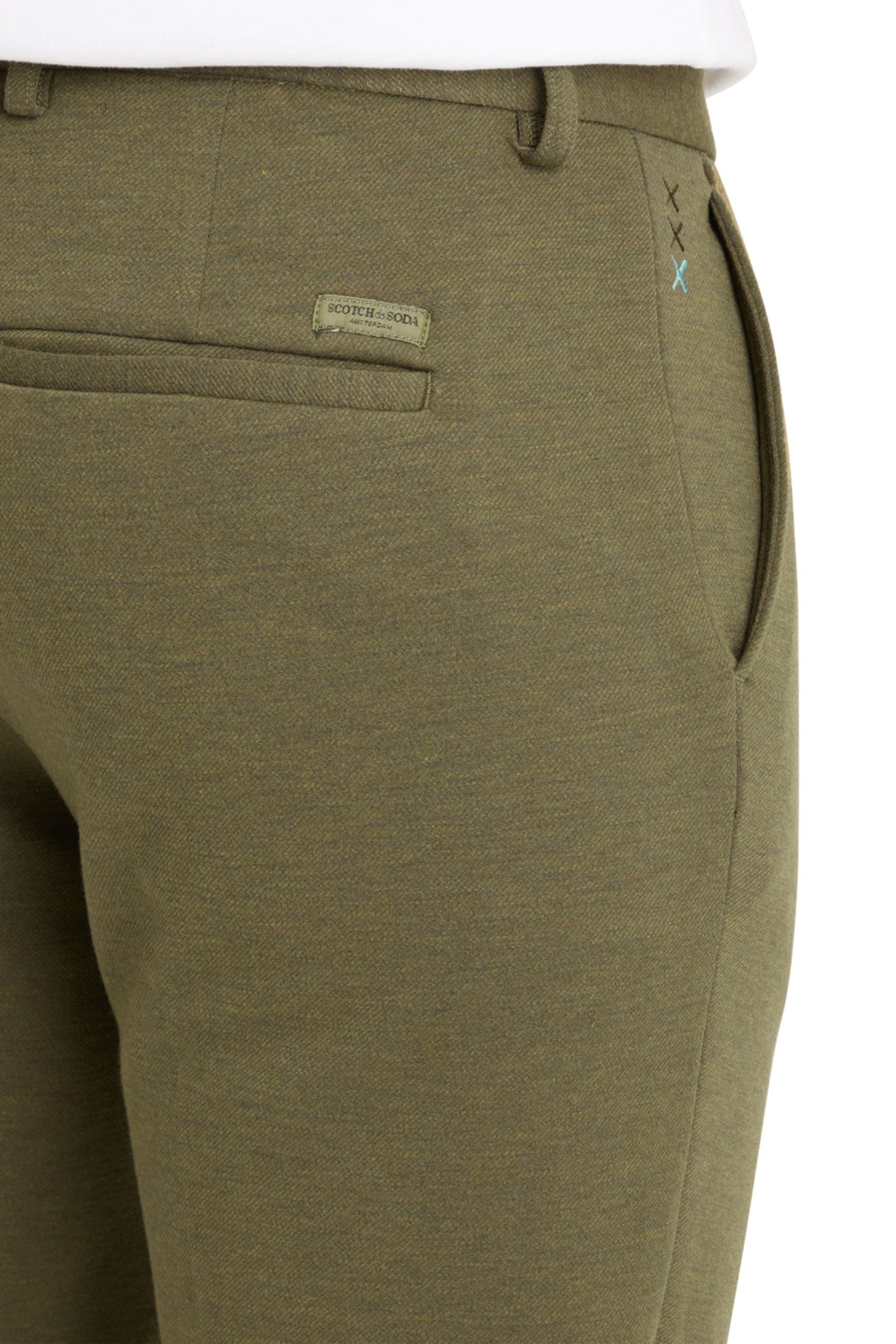 MOTT - KNITTED SLIM FIT CHINO MOSS GREEN MELANGE 8