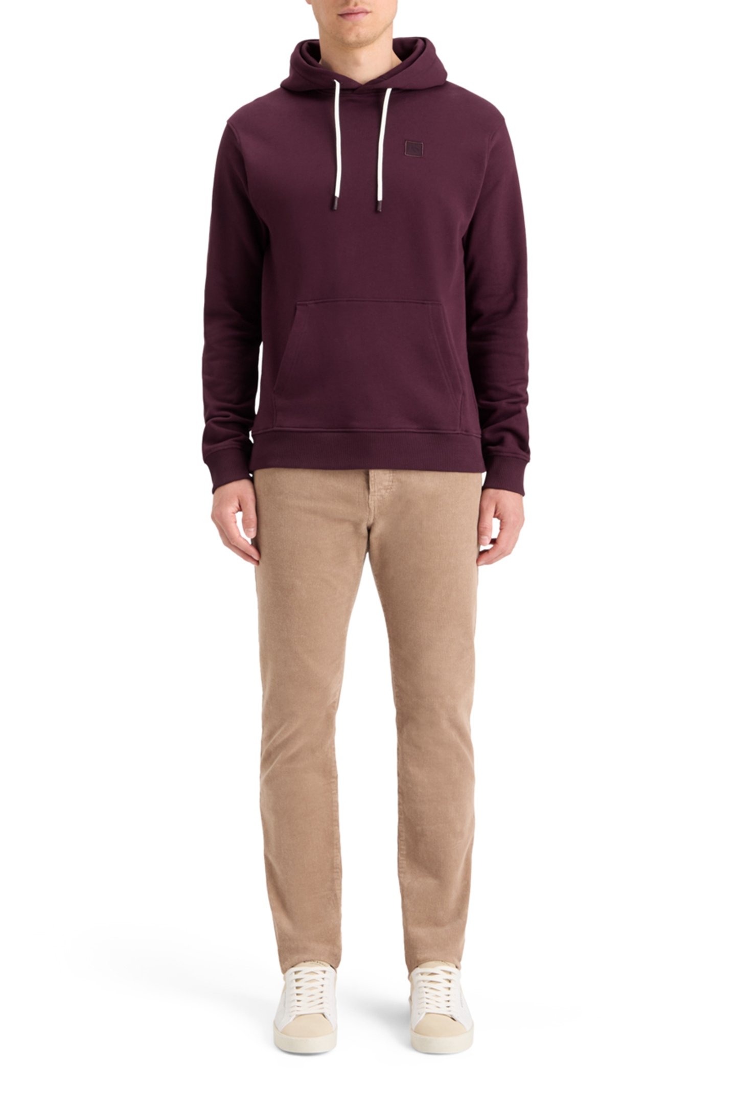 ESSENTIAL LOGO BADGE HOODIE DARK GRAPE 3