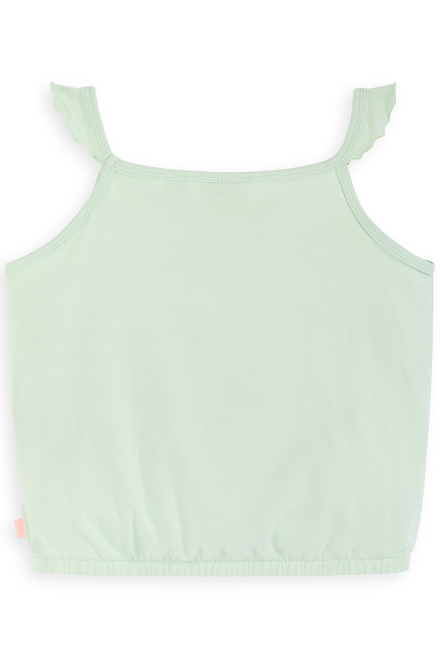 GIRLS S&S RUFFLE SLEEVE FASHION TOP LIGHT PASTEL GREEN 2