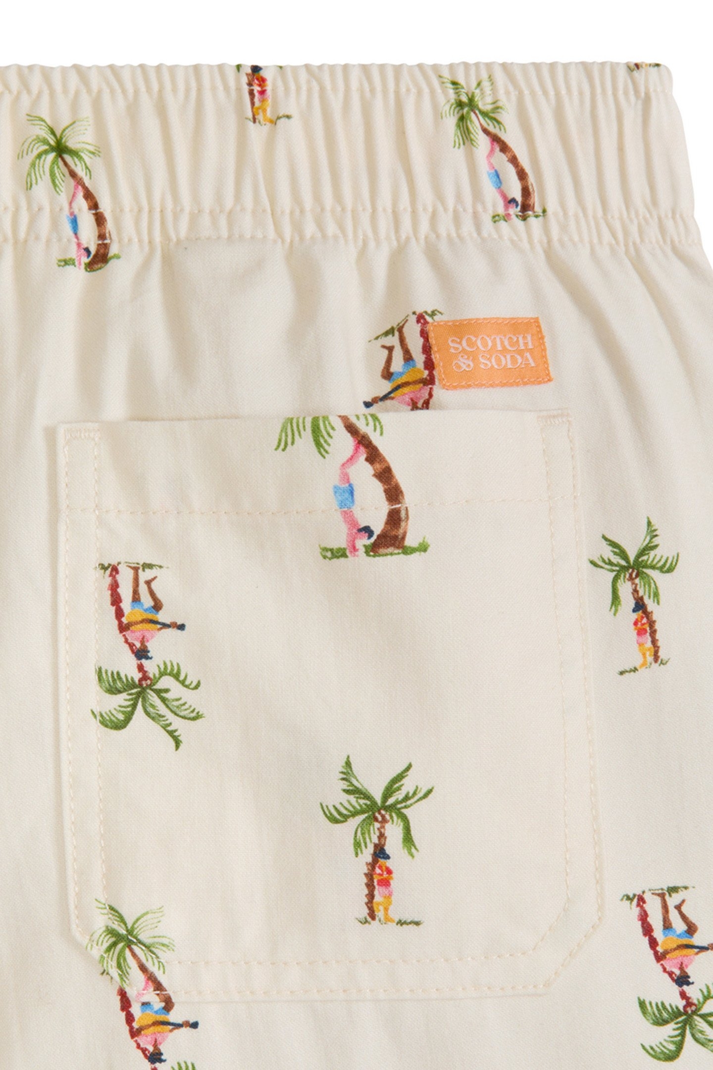 BOYS S&S HALF PANAMA SHORT NATURAL 3