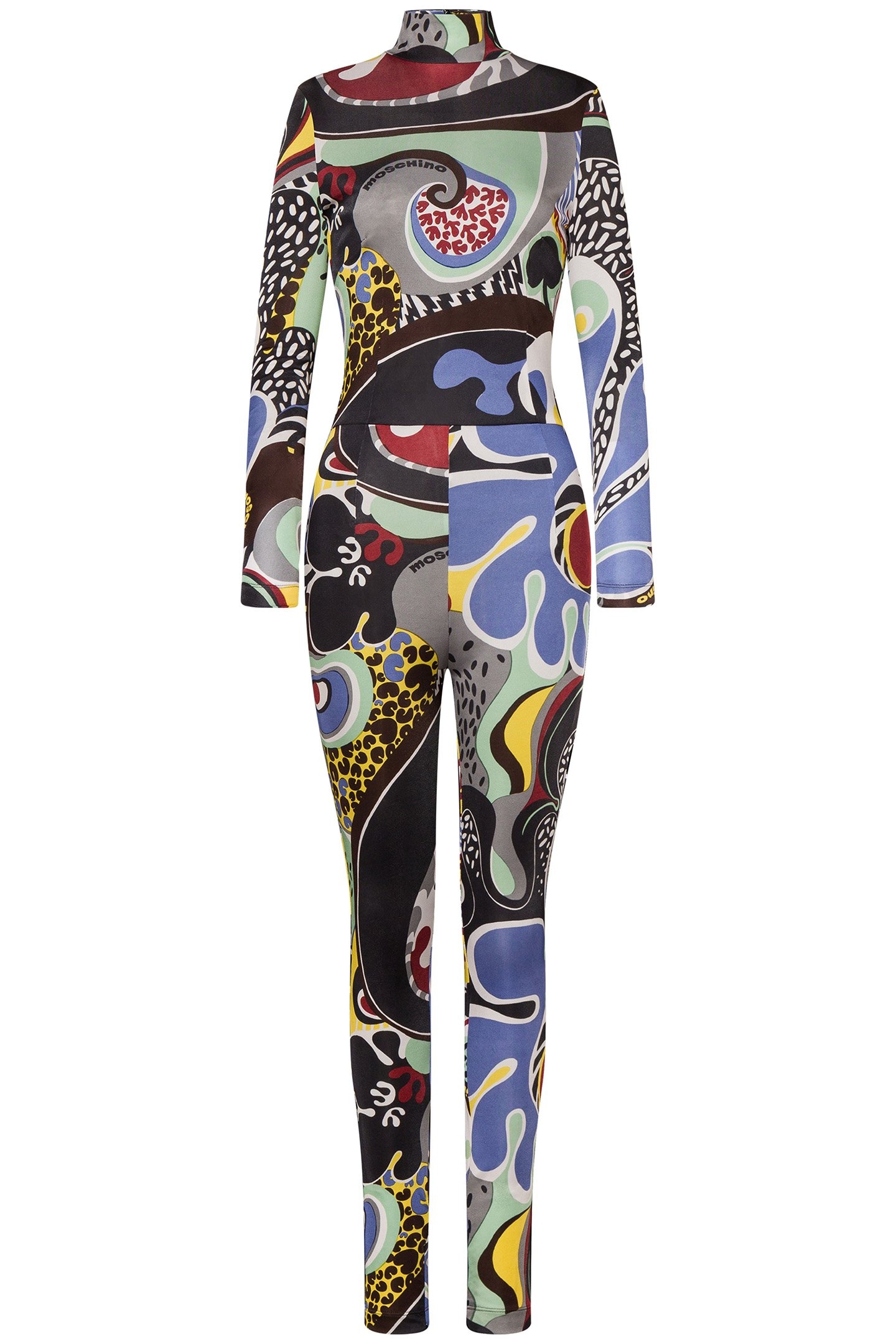 PSYCHEDELIC PRINT VANISÉ JERSEY JUMPSUIT BLACK 3