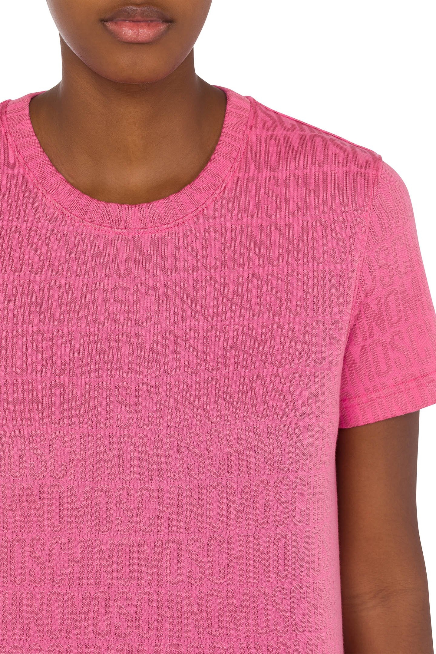 ALLOVER LOGO JERSEY T-SHIRT PINK 4