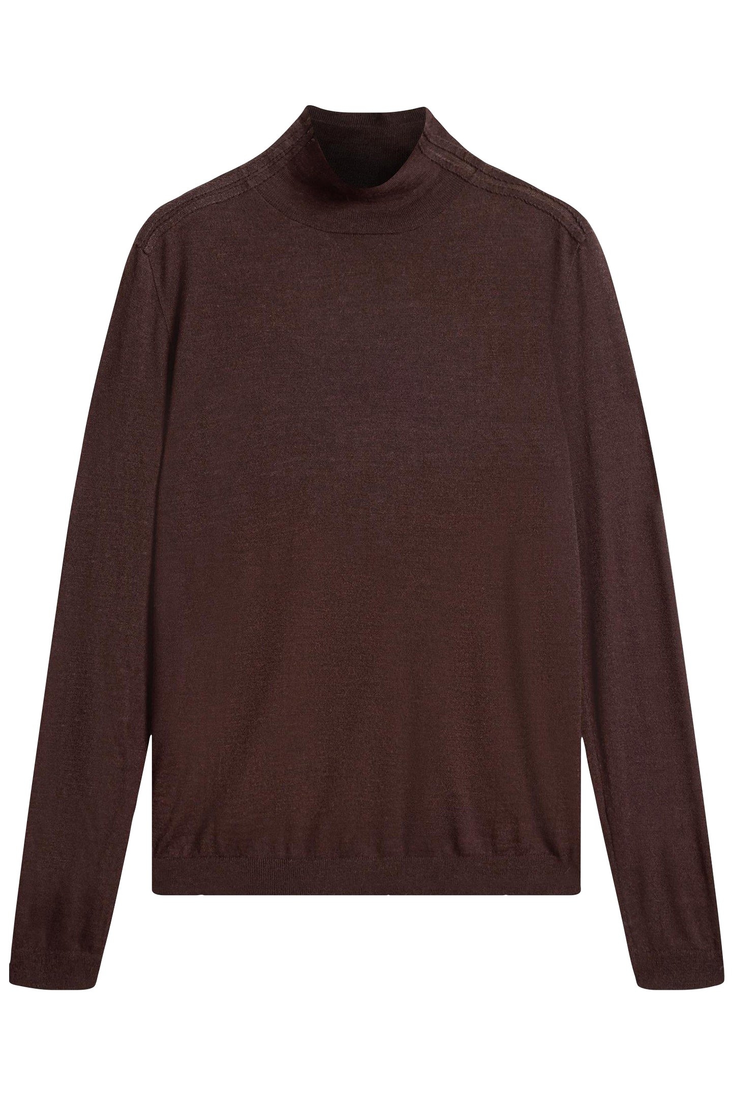 ALONTE REGULAR FIT MOCK NECK ESPRESSO 2