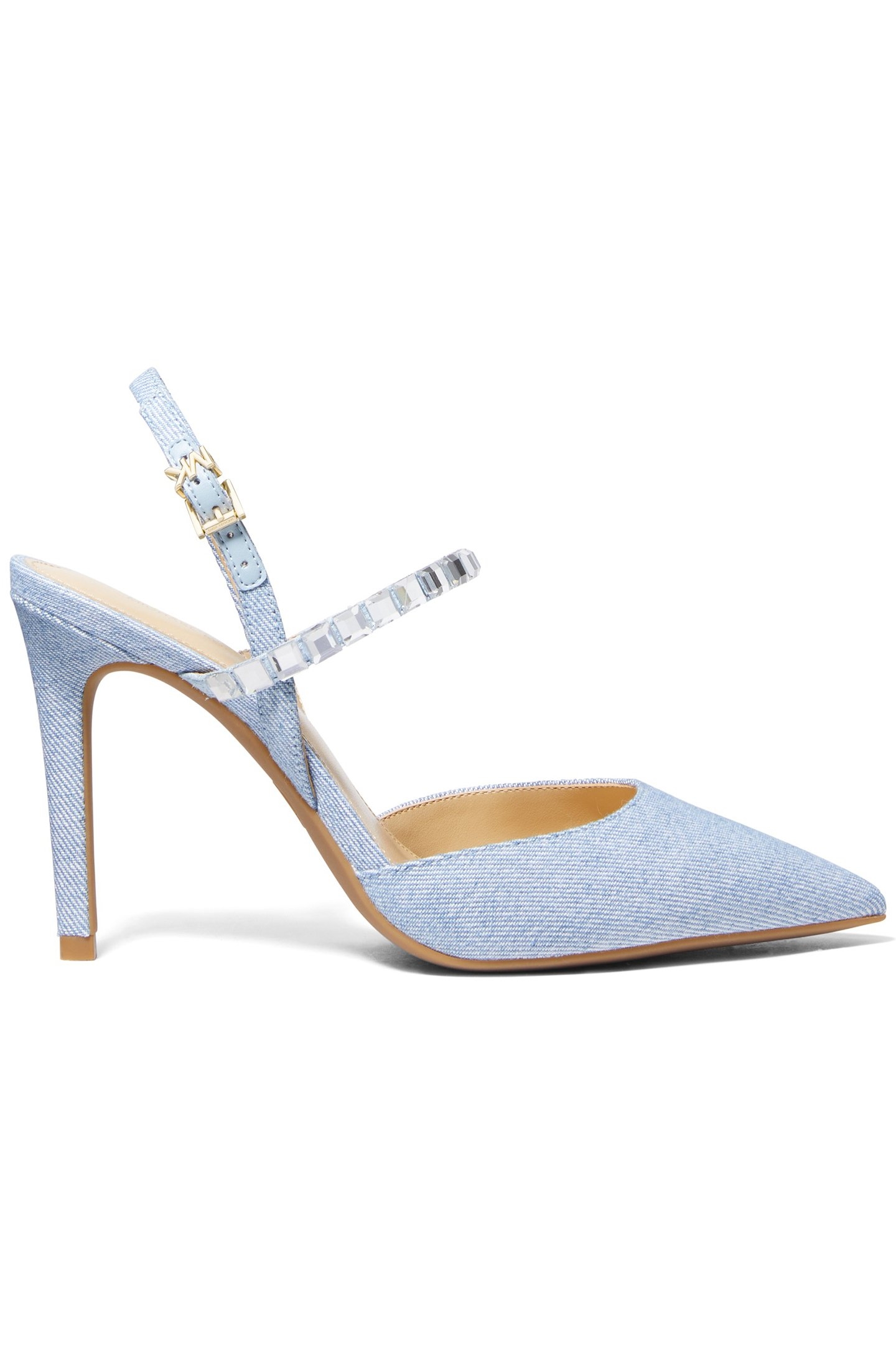AVA FLEX HEELED PUMP IN BLUE 1
