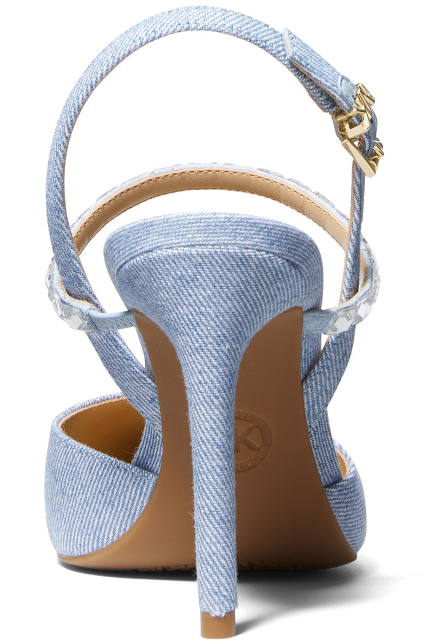 AVA FLEX HEELED PUMP IN BLUE 3