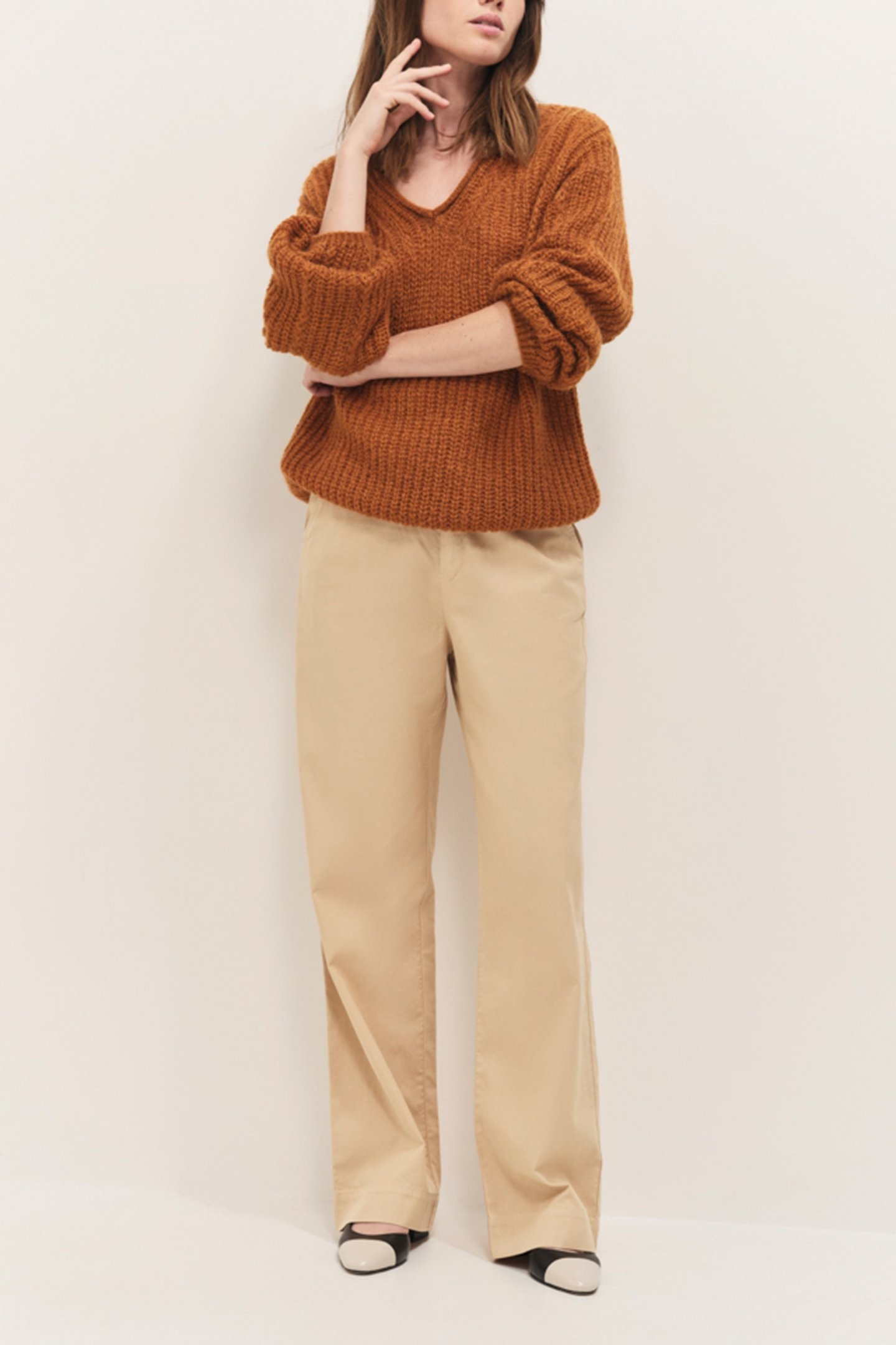 TING - FANCY KNITTED CASHEW NUTS JUMPER WITH LUREX DETAILS 3