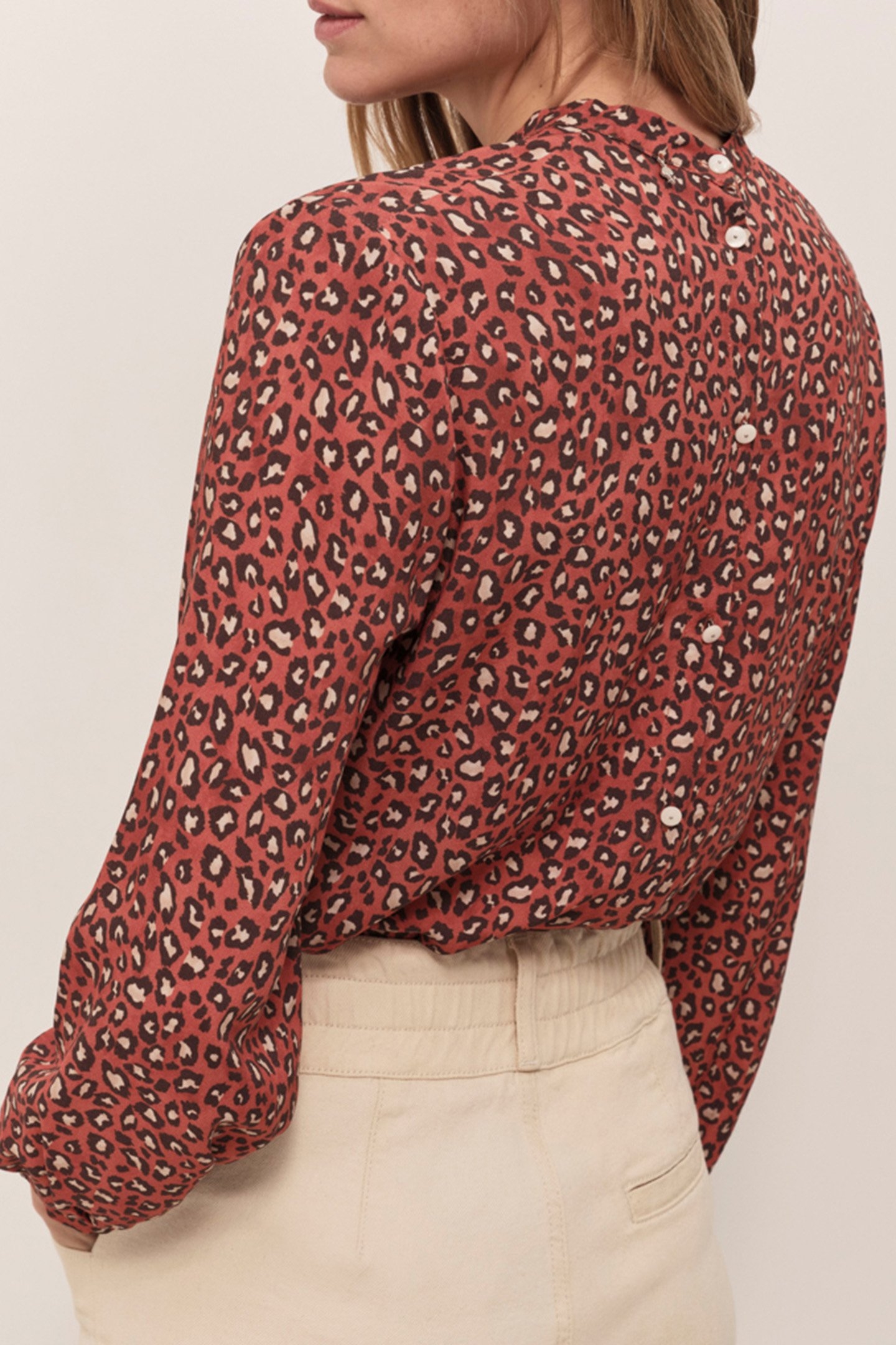 CHABADA - WINTER SAFARI PRINT PUMPKIN BLOUSE 2