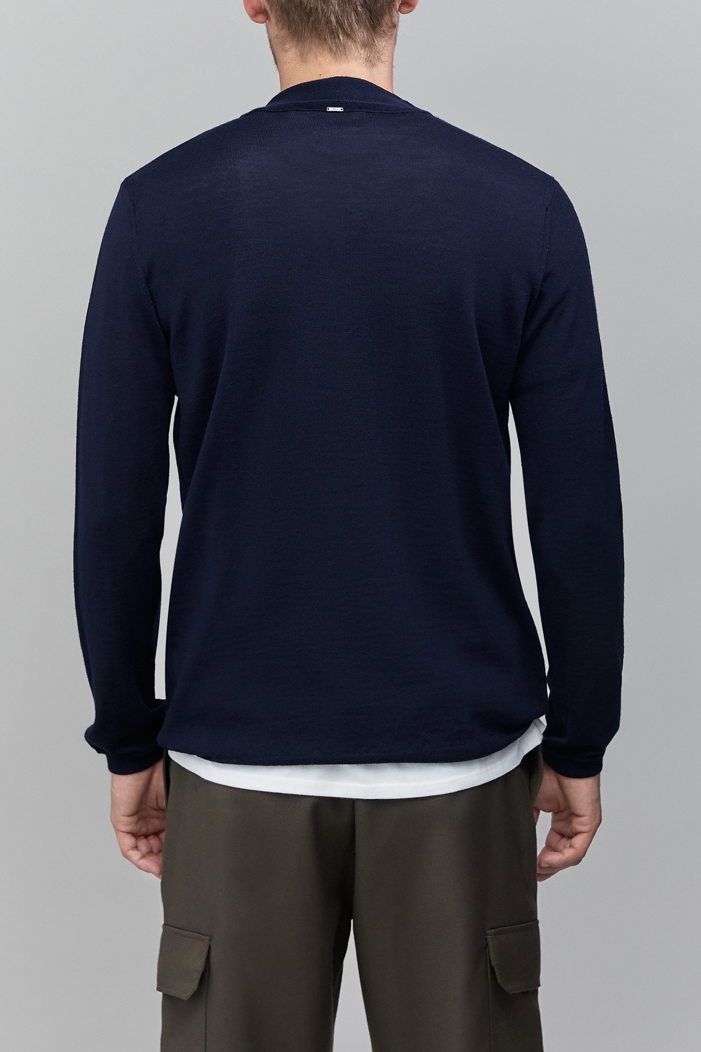 NAVY CREW NECK SWEATER 2