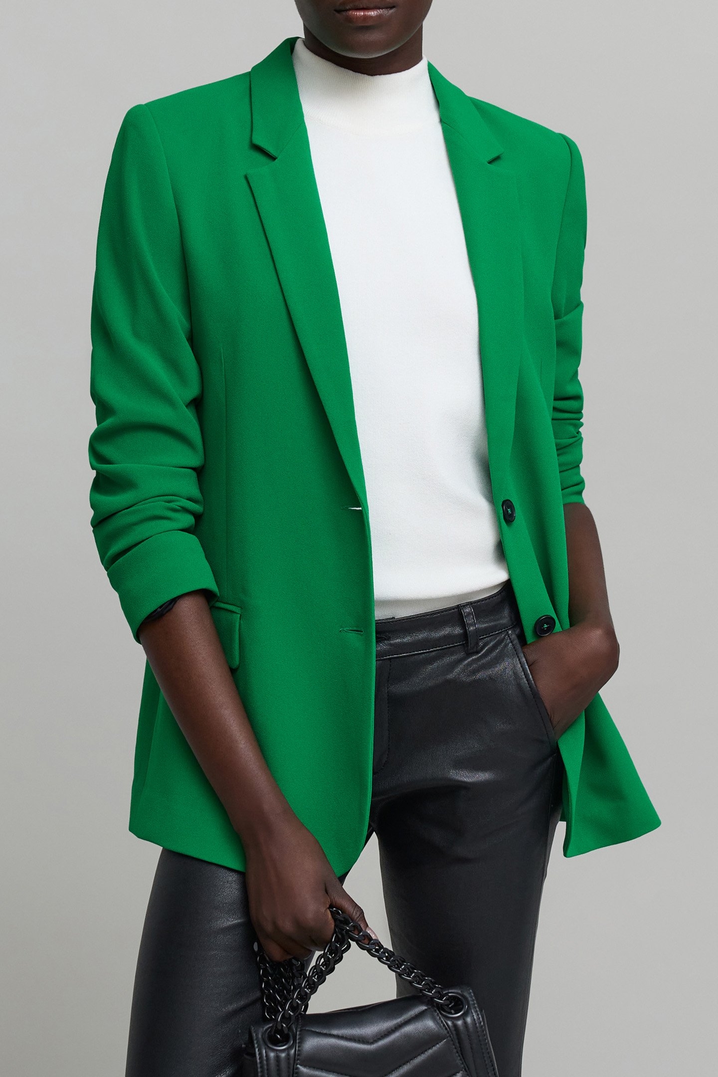 GREEN RECYCLED POLYESTER SUIT JACKET 1