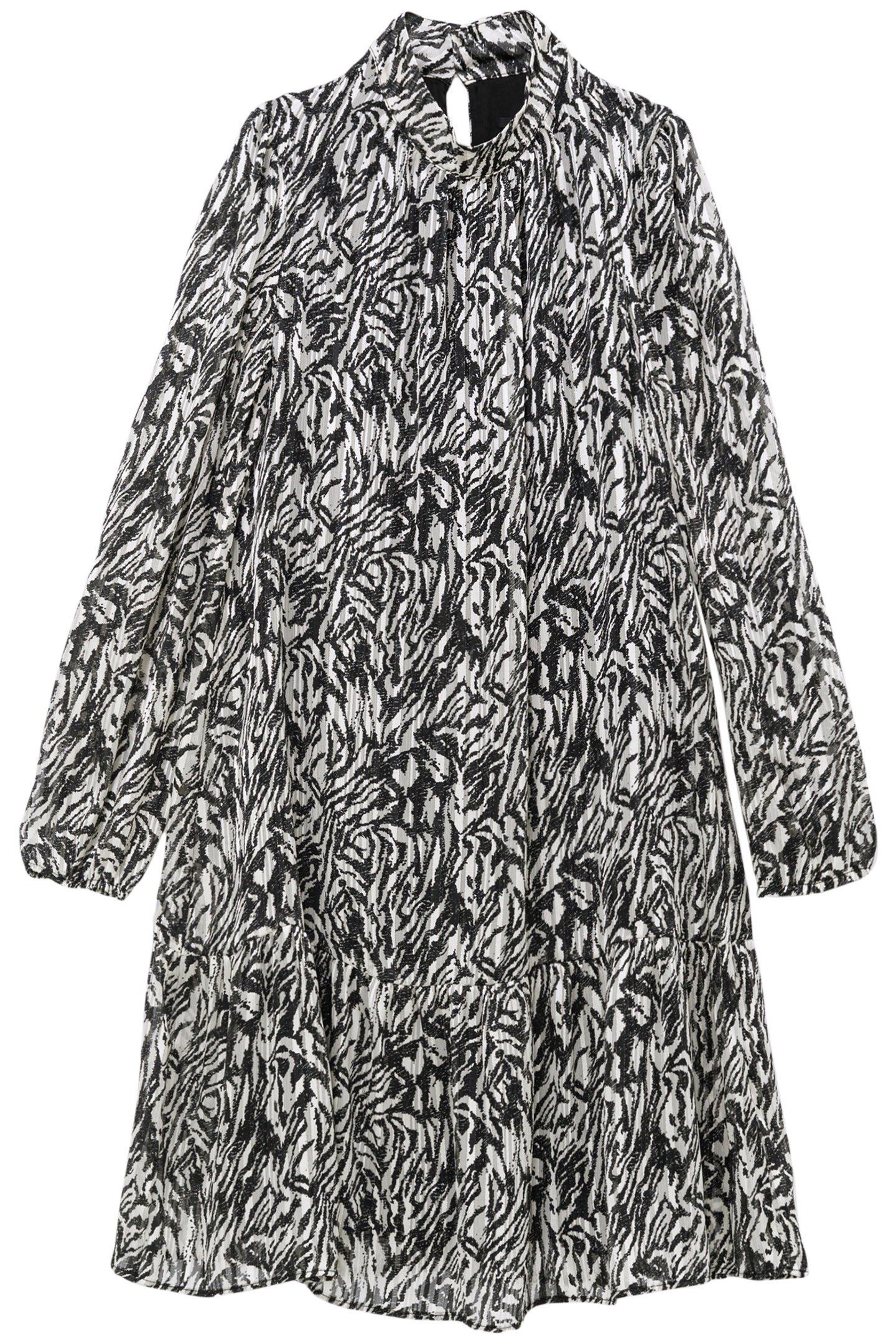 IVORY LUREX ZEBRA PRINT DRESS 4