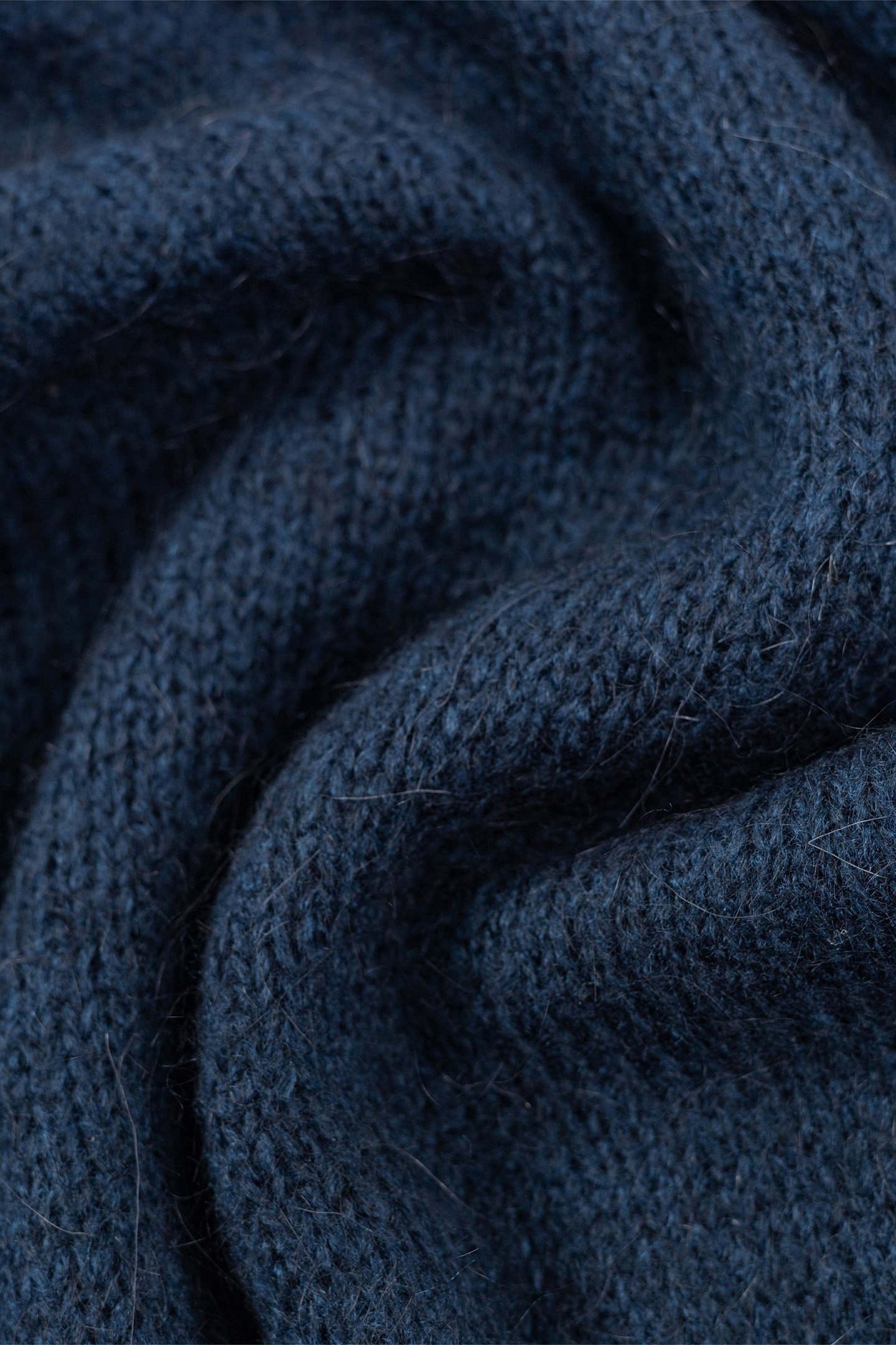 NAVY RIB-KNIT TURTLENECK SWEATER WITH LUREX TRIM 8