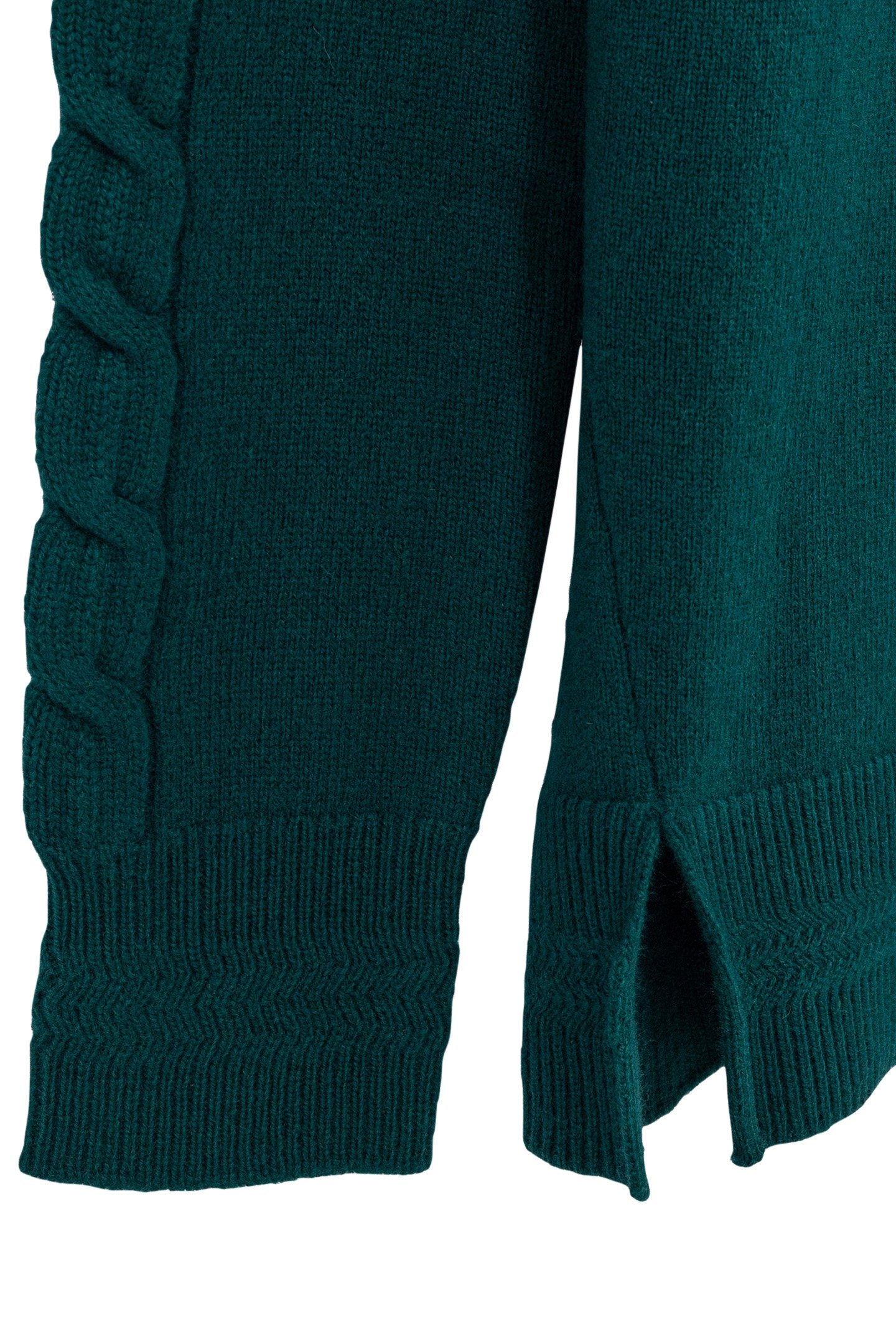 EMERALD KNIT SWEATER STAND-UP COLLAR RHINESTONE BUTTONS WOME 2