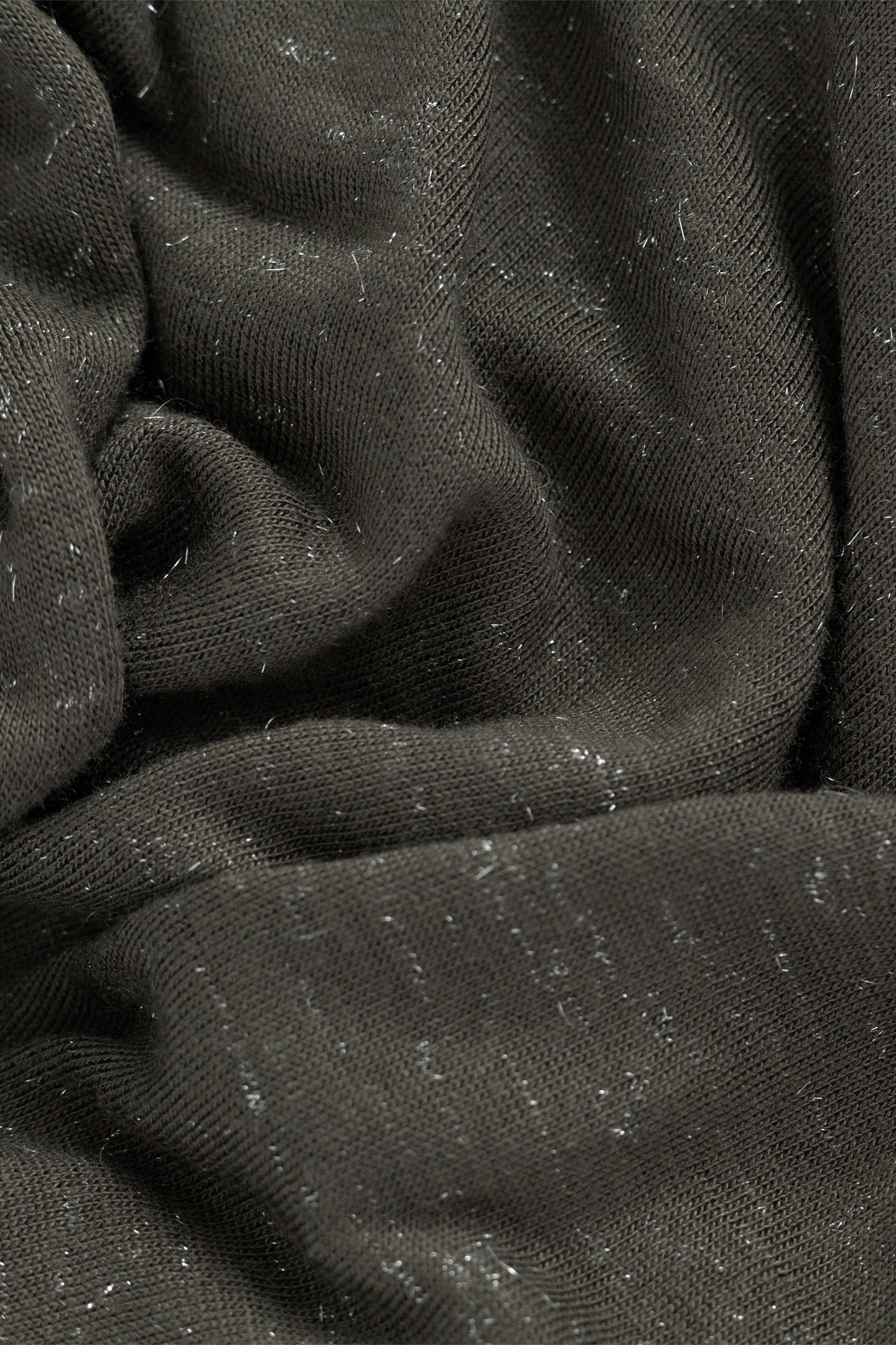 HERRINGBONE EMBROIDERY KHAKI GLITTER TEE WOMEN 3