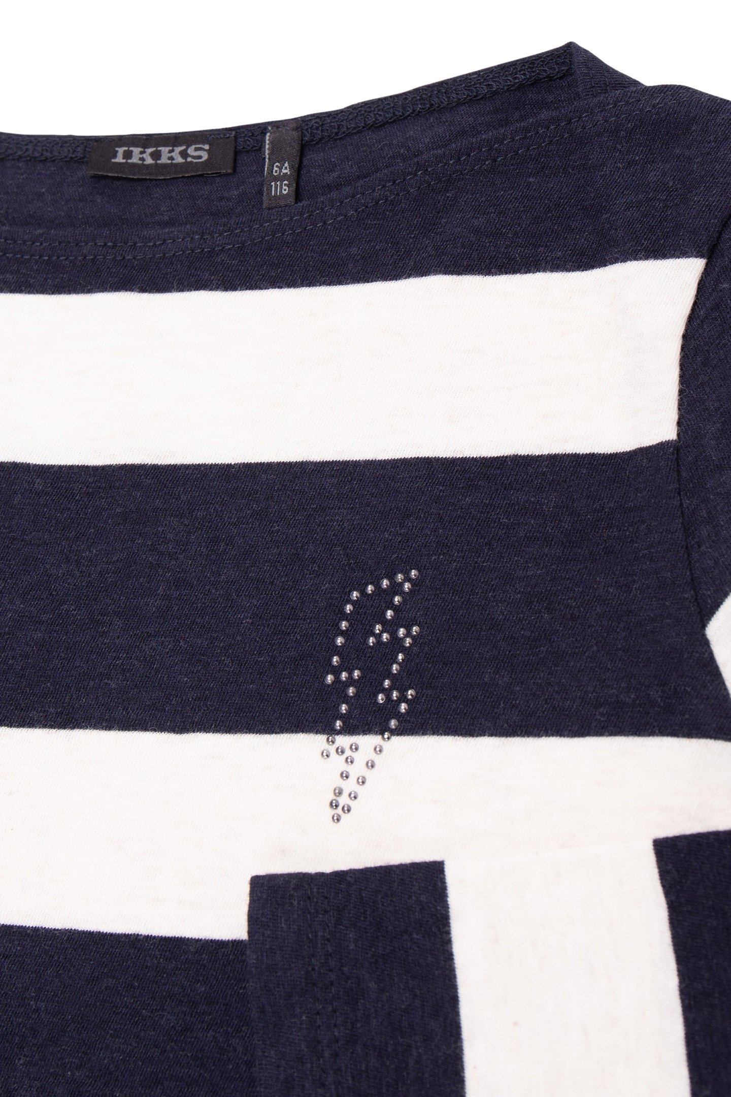 GIRL’S SAILOR-STRIPE T-SHIRT, STUDDED LIGHTNING AND SLOGAN 6