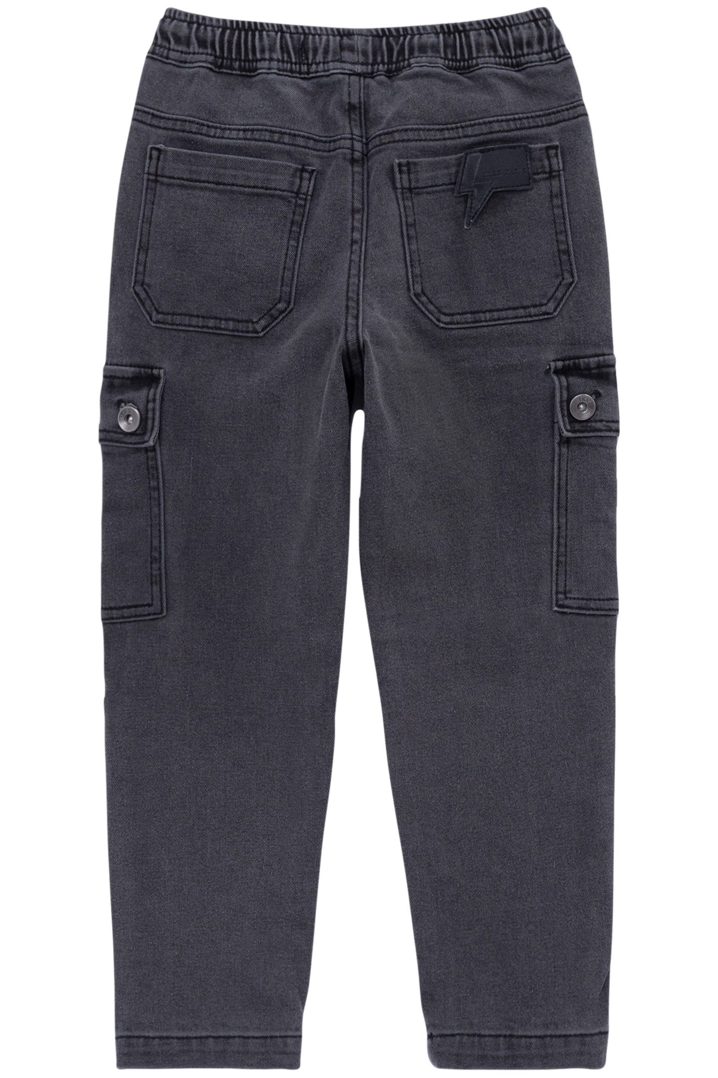 LOOSE GREY DENIM BATTLE SPIRIT JOGGERS FOR BOYS 2